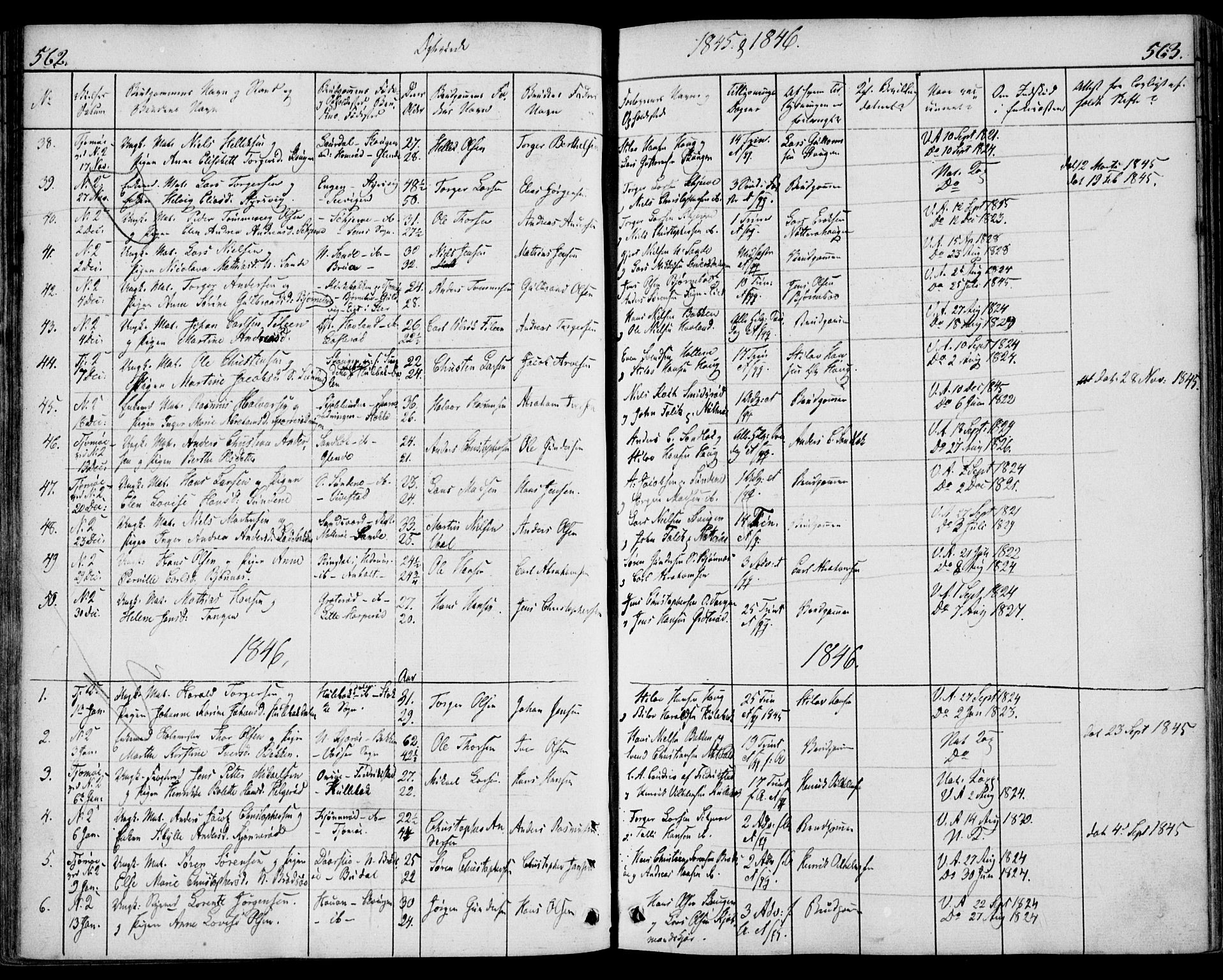 Nøtterøy kirkebøker, AV/SAKO-A-354/F/Fa/L0005: Parish register (official) no. I 5, 1839-1852, p. 562-563