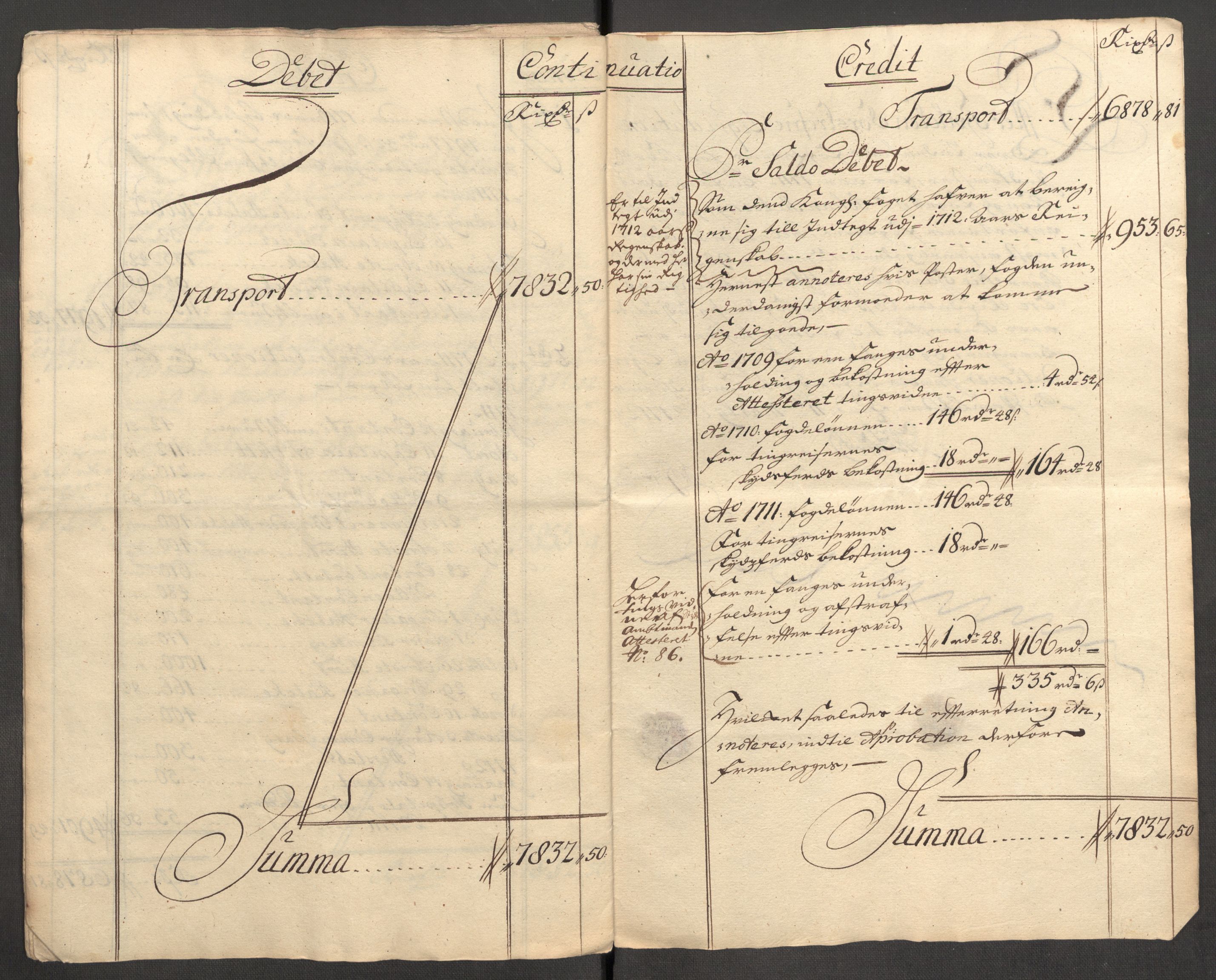 Rentekammeret inntil 1814, Reviderte regnskaper, Fogderegnskap, AV/RA-EA-4092/R63/L4319: Fogderegnskap Inderøy, 1711, p. 16