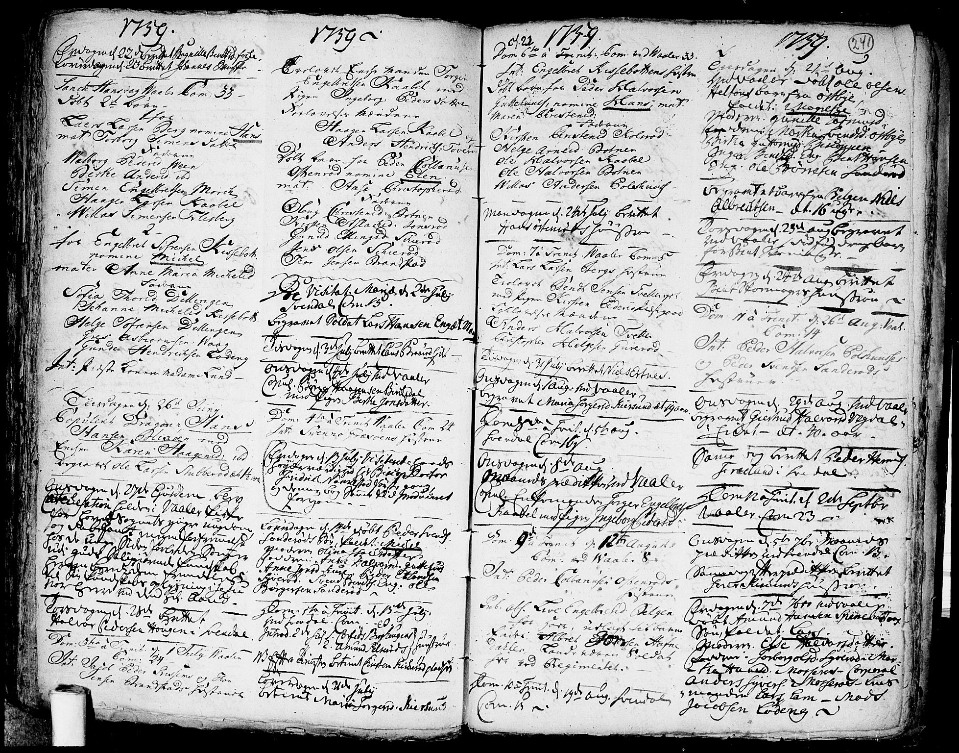 Våler prestekontor Kirkebøker, SAO/A-11083/F/Fa/L0003: Parish register (official) no. I 3, 1730-1770, p. 241