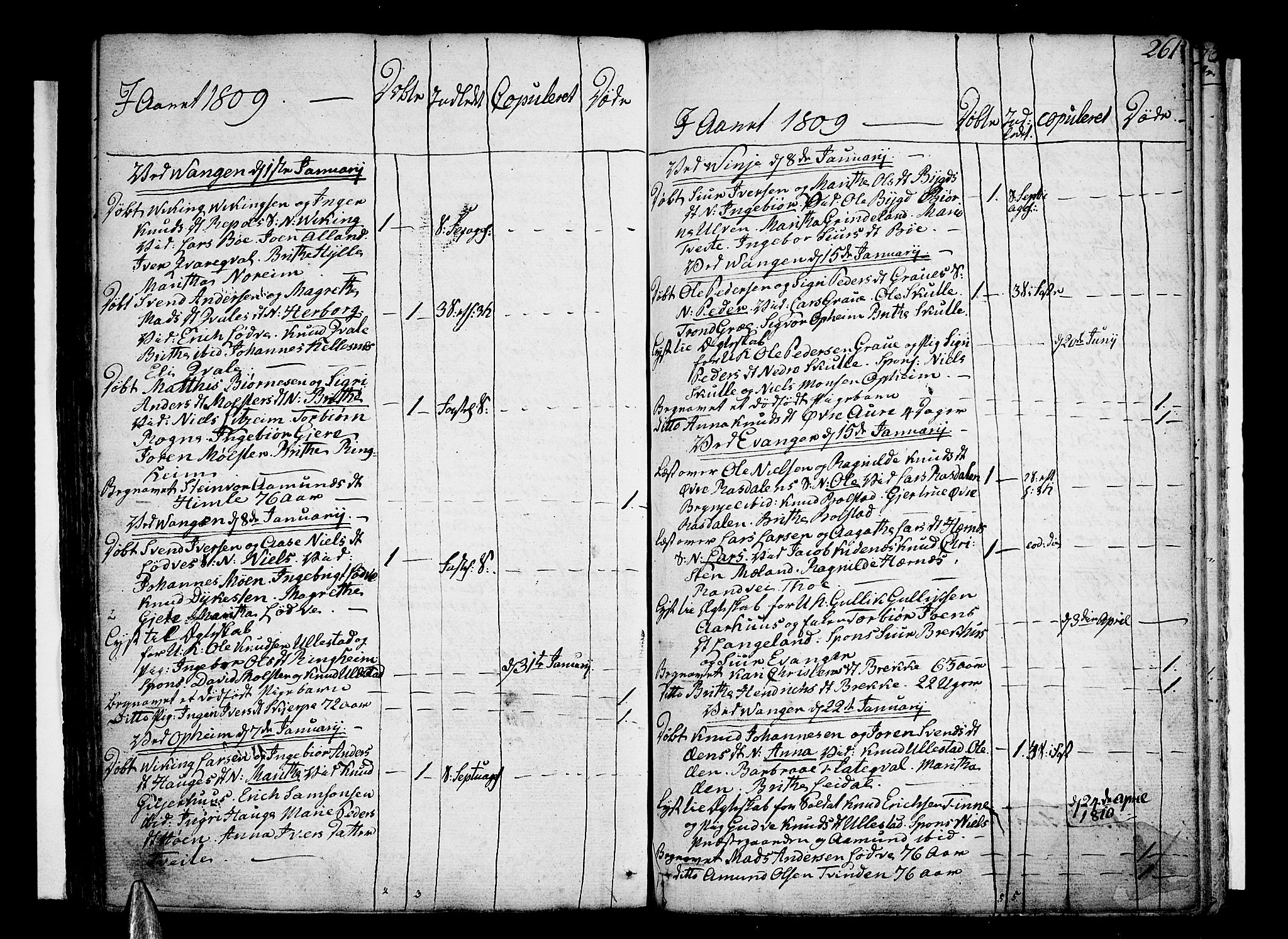 Voss sokneprestembete, SAB/A-79001/H/Haa: Parish register (official) no. A 9, 1780-1810, p. 261