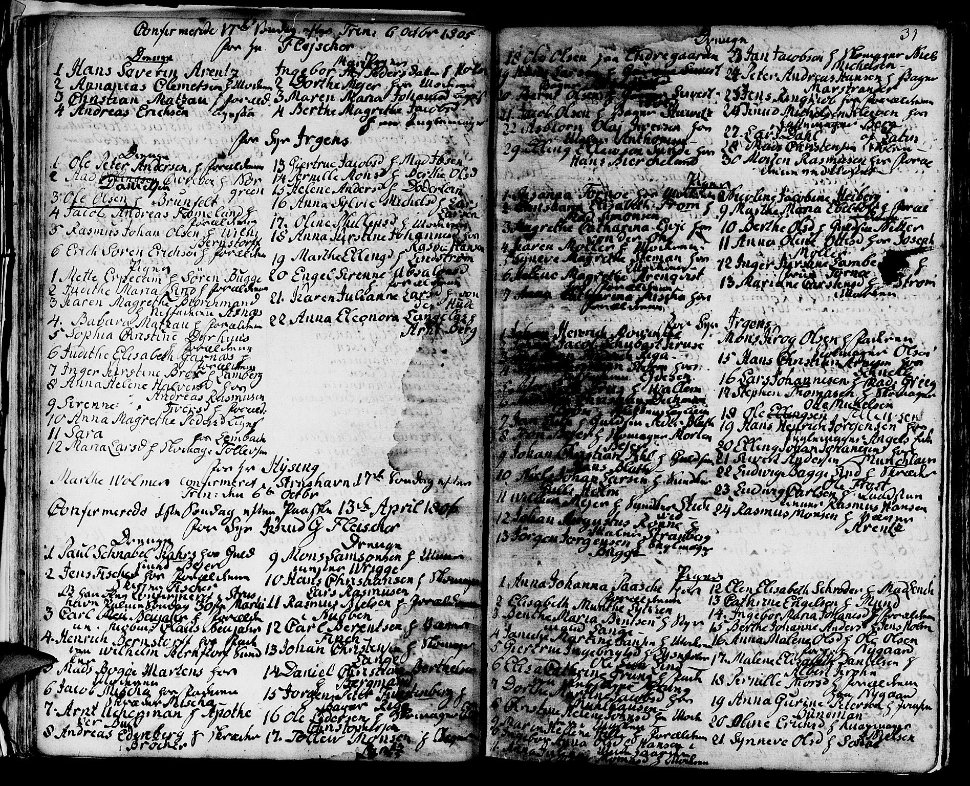 Domkirken sokneprestembete, SAB/A-74801/H/Haa/L0004: Parish register (official) no. A 4, 1763-1820, p. 31