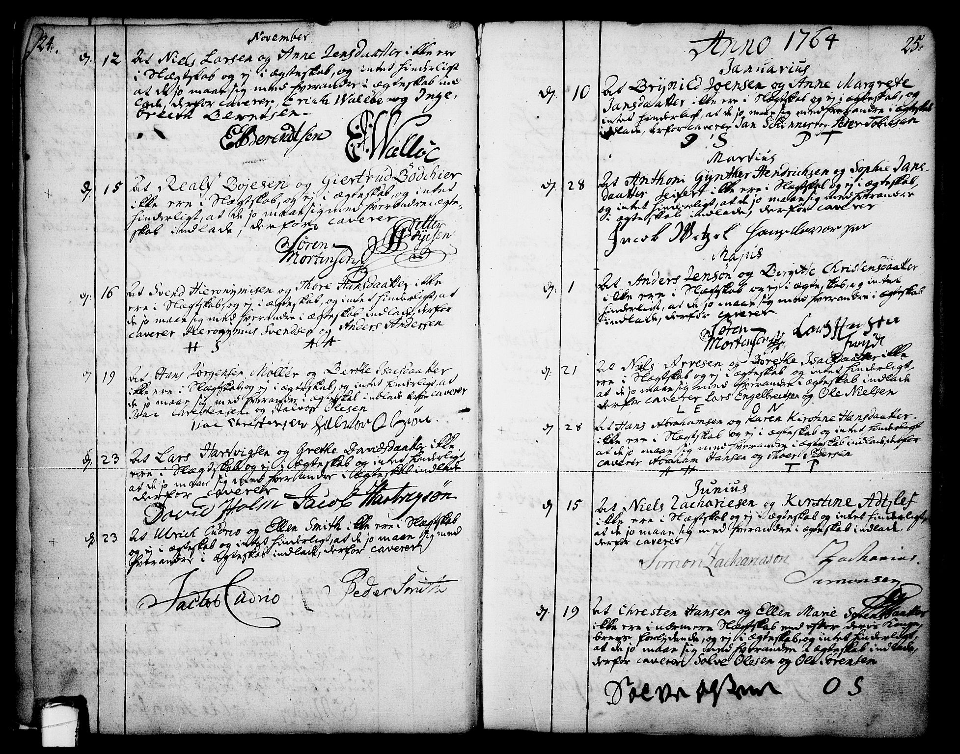 Skien kirkebøker, AV/SAKO-A-302/F/Fa/L0003: Parish register (official) no. 3, 1755-1791, p. 24-25