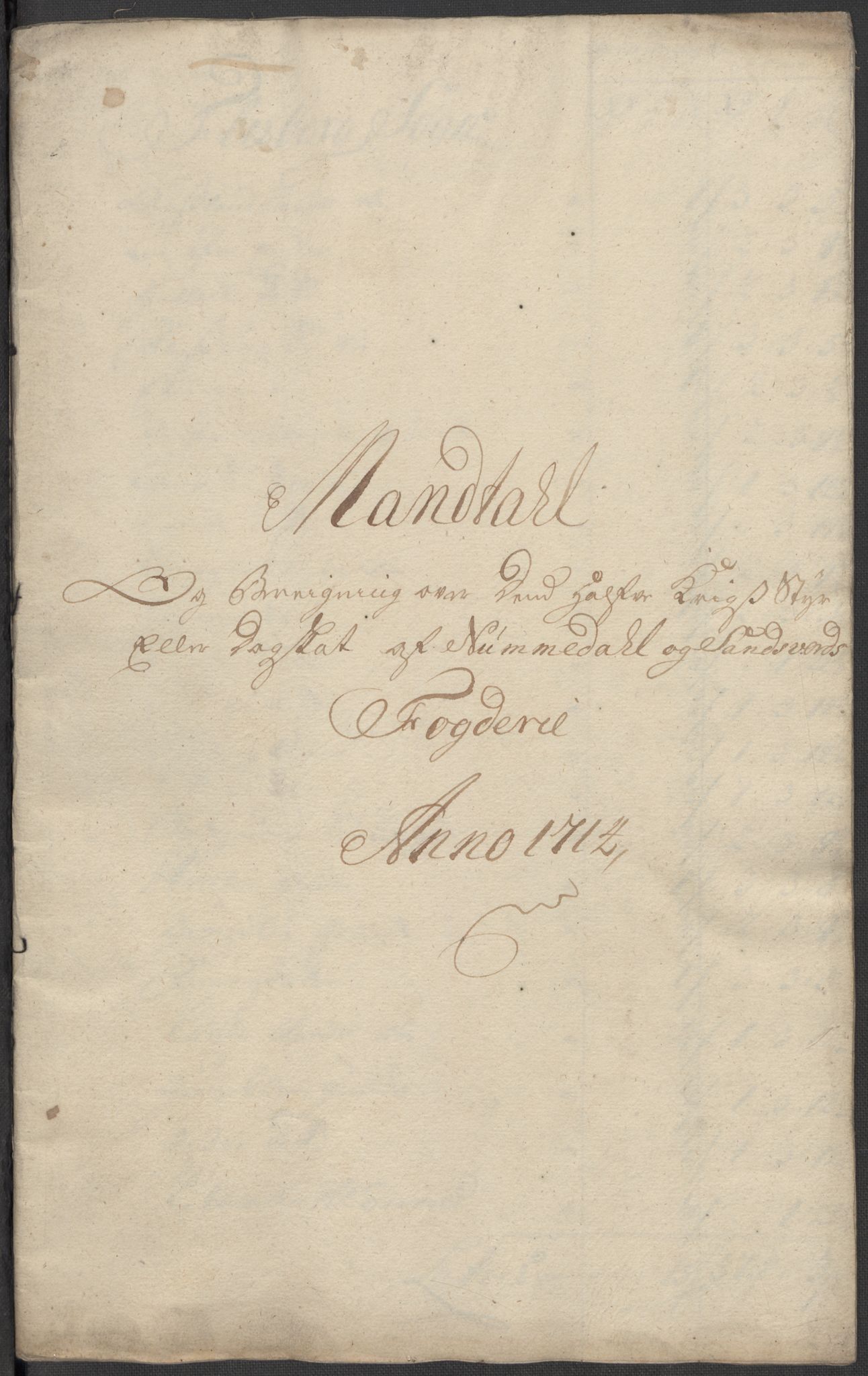 Rentekammeret inntil 1814, Reviderte regnskaper, Fogderegnskap, RA/EA-4092/R24/L1589: Fogderegnskap Numedal og Sandsvær, 1714, p. 226