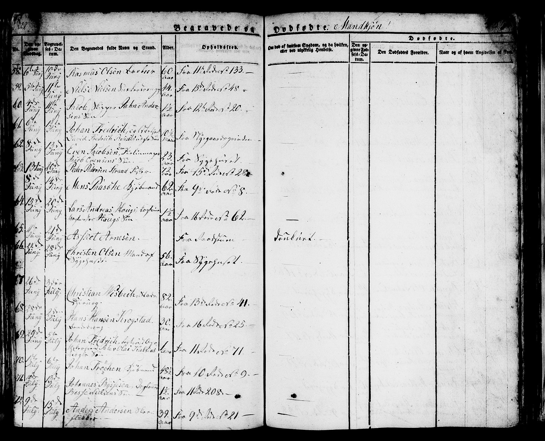 Domkirken sokneprestembete, SAB/A-74801/H/Hab/L0002: Parish register (copy) no. A 2, 1821-1839, p. 487