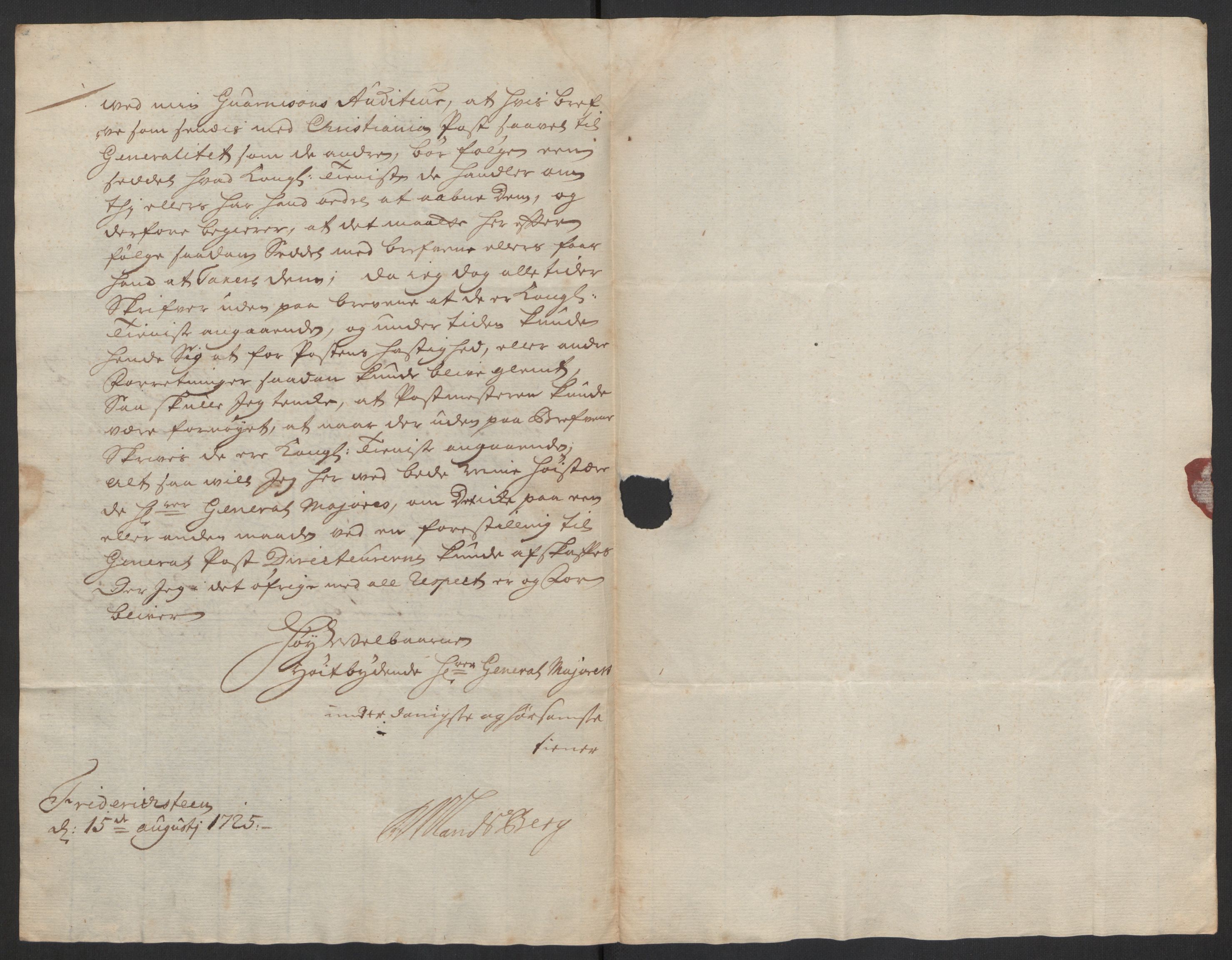 Kommanderende general (KG I) med Det norske krigsdirektorium, AV/RA-EA-5419/D/L0153: Fredriksten festning: Brev, inventarfortegnelser og regnskapsekstrakter, 1724-1729, p. 271