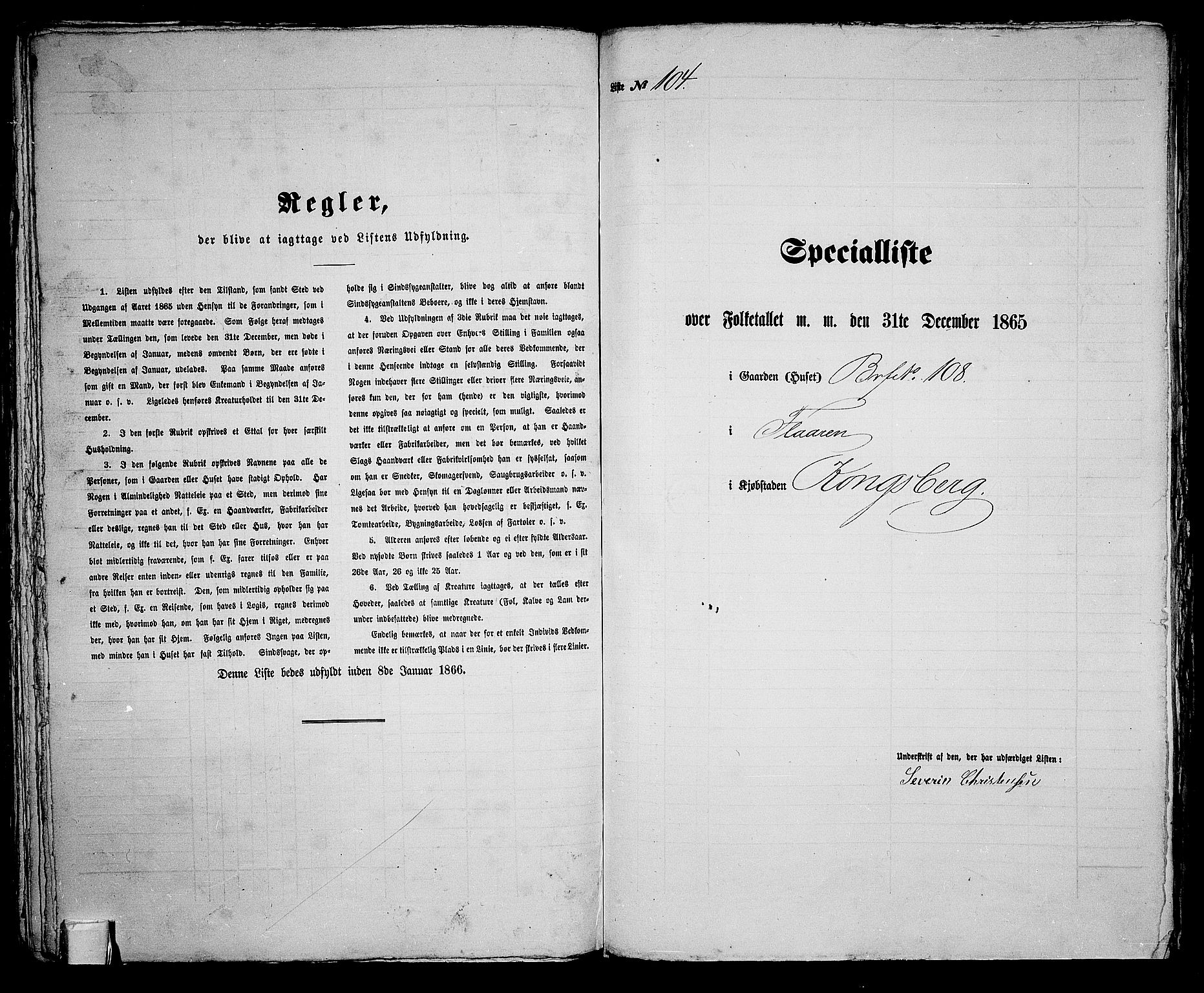 RA, 1865 census for Kongsberg/Kongsberg, 1865, p. 218