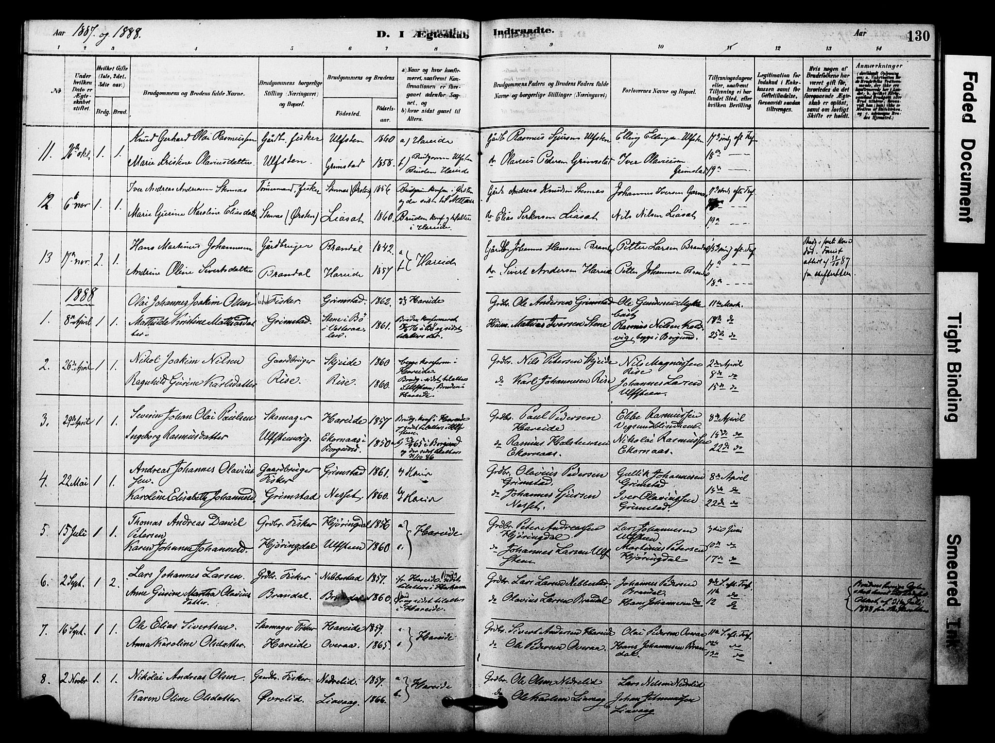 Ministerialprotokoller, klokkerbøker og fødselsregistre - Møre og Romsdal, SAT/A-1454/510/L0122: Parish register (official) no. 510A02, 1878-1897, p. 130