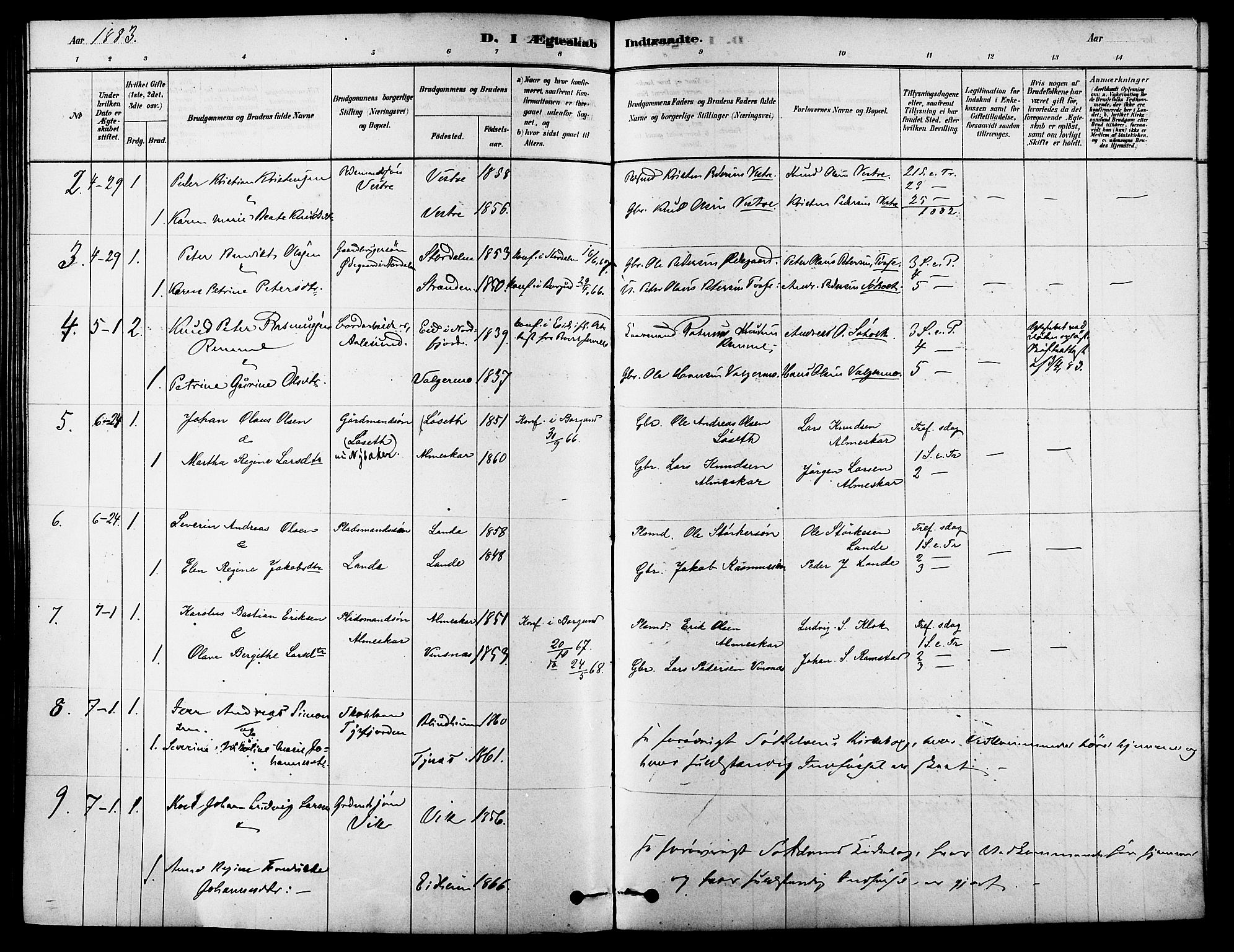 Ministerialprotokoller, klokkerbøker og fødselsregistre - Møre og Romsdal, SAT/A-1454/522/L0315: Parish register (official) no. 522A10, 1878-1890