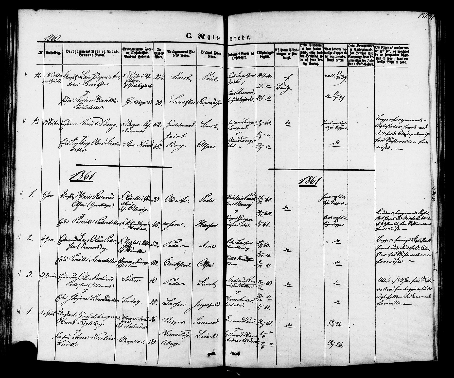 Ministerialprotokoller, klokkerbøker og fødselsregistre - Møre og Romsdal, AV/SAT-A-1454/528/L0398: Parish register (official) no. 528A09, 1858-1864, p. 137