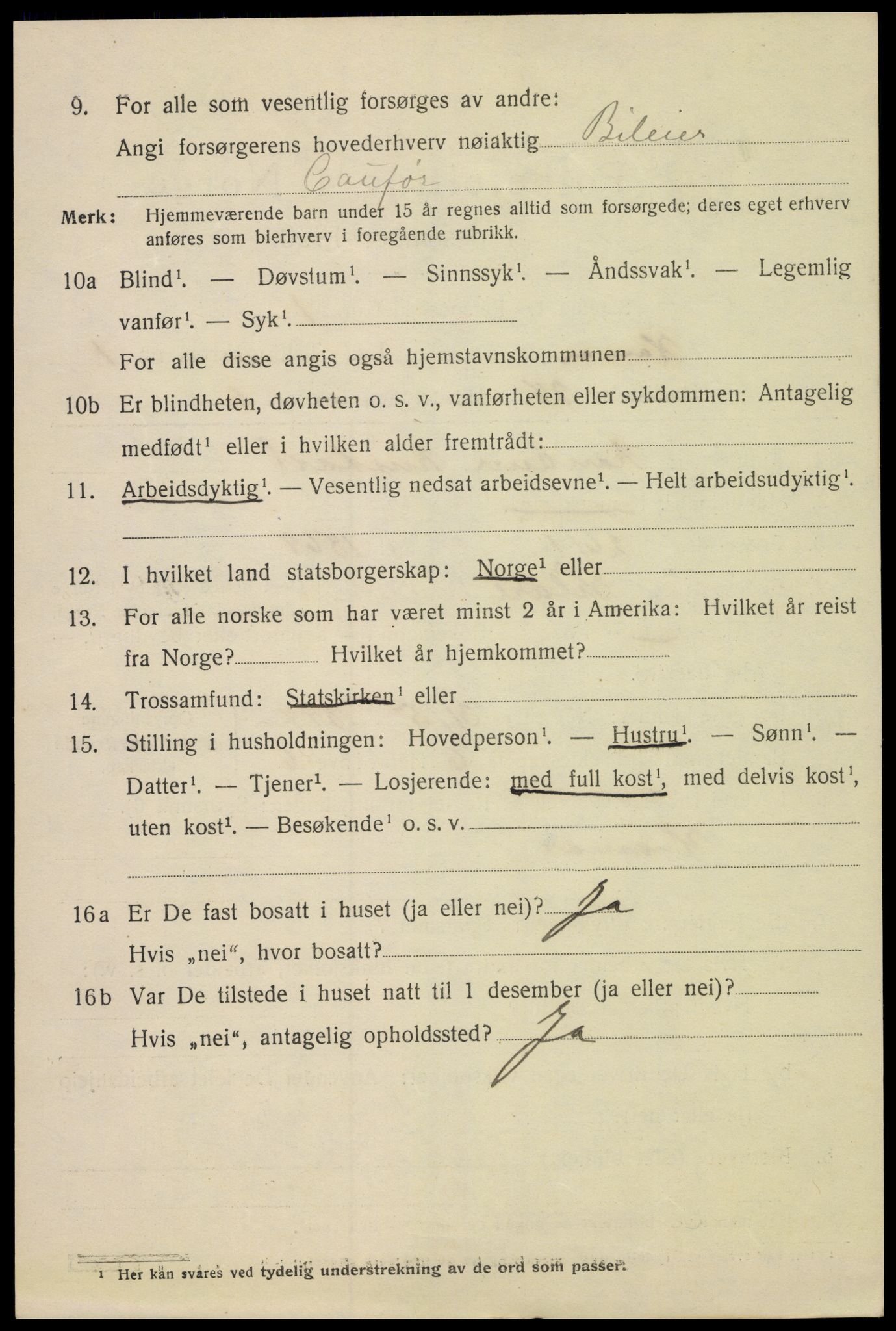 SAH, 1920 census for Hamar, 1920, p. 4888