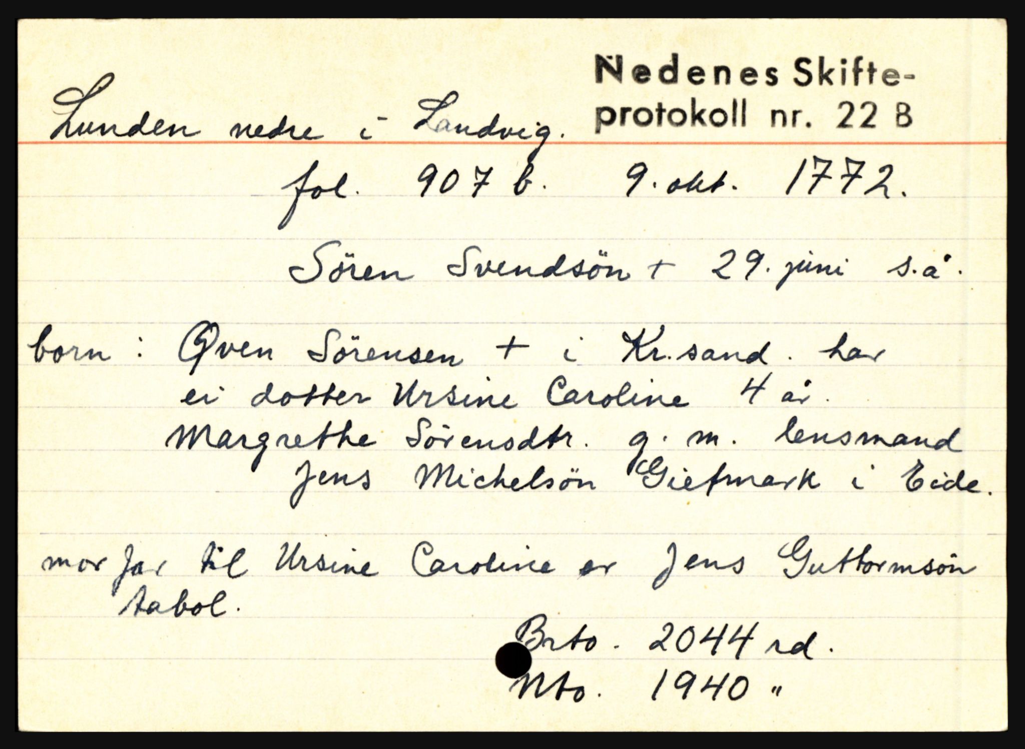 Nedenes sorenskriveri før 1824, AV/SAK-1221-0007/H, p. 18575