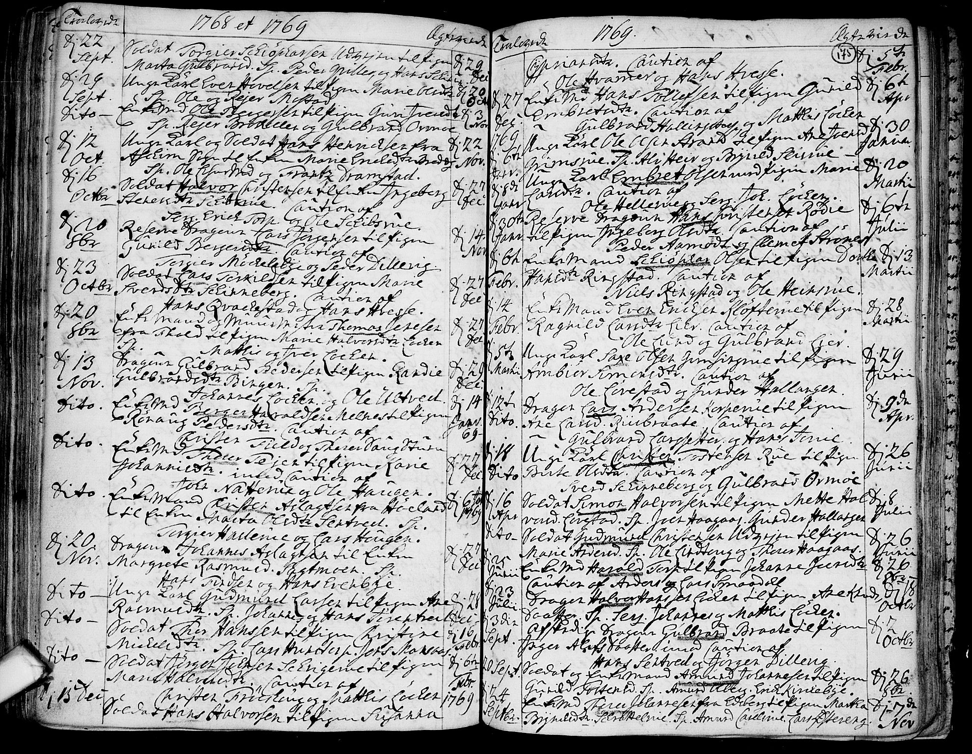 Trøgstad prestekontor Kirkebøker, SAO/A-10925/F/Fa/L0004: Parish register (official) no. I 4, 1750-1784, p. 175