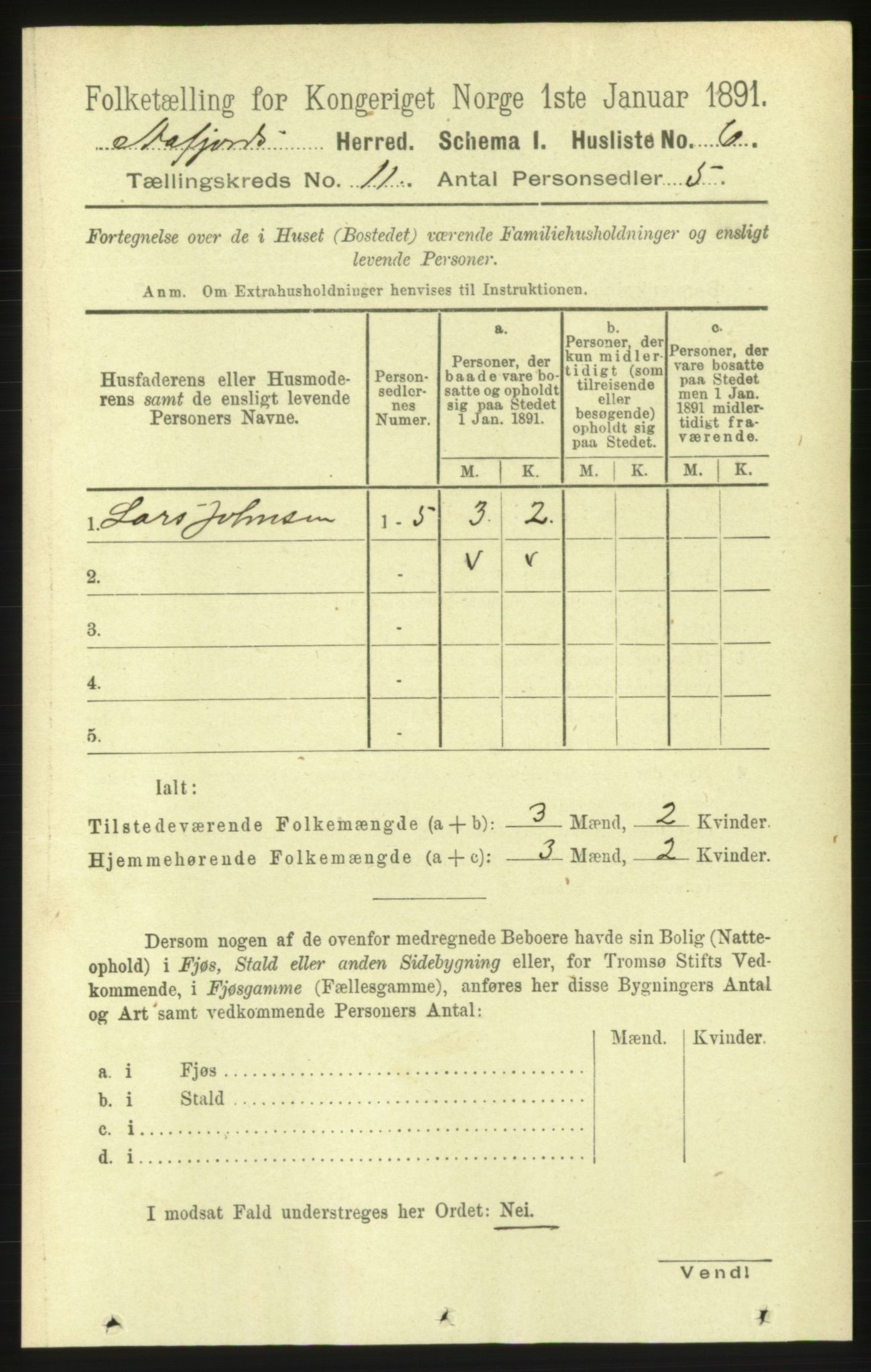 RA, 1891 census for 1630 Åfjord, 1891, p. 3253