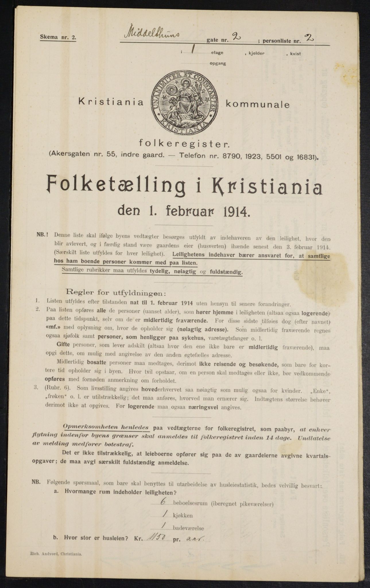 OBA, Municipal Census 1914 for Kristiania, 1914, p. 65271