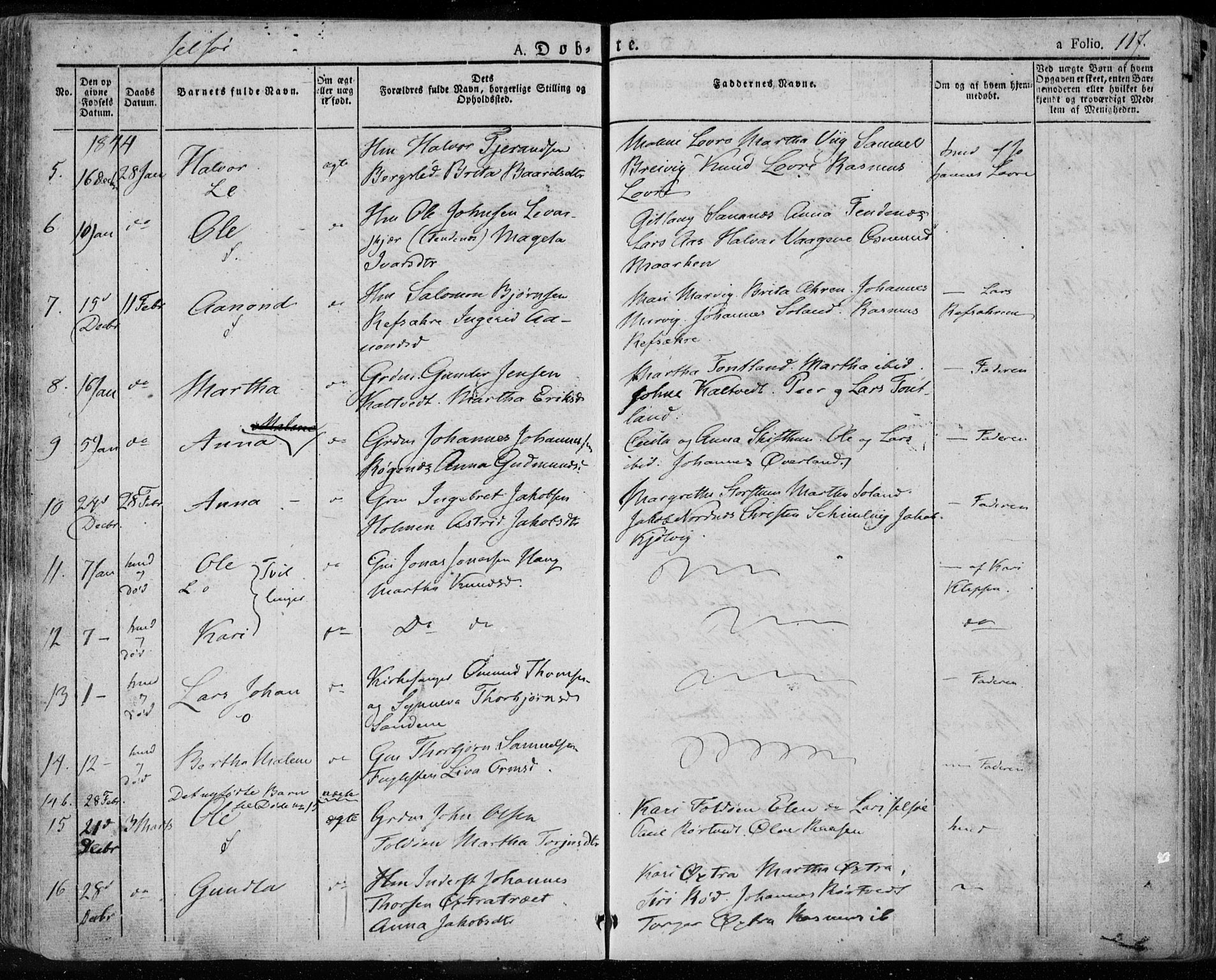 Jelsa sokneprestkontor, SAST/A-101842/01/IV: Parish register (official) no. A 6.1, 1828-1853, p. 117