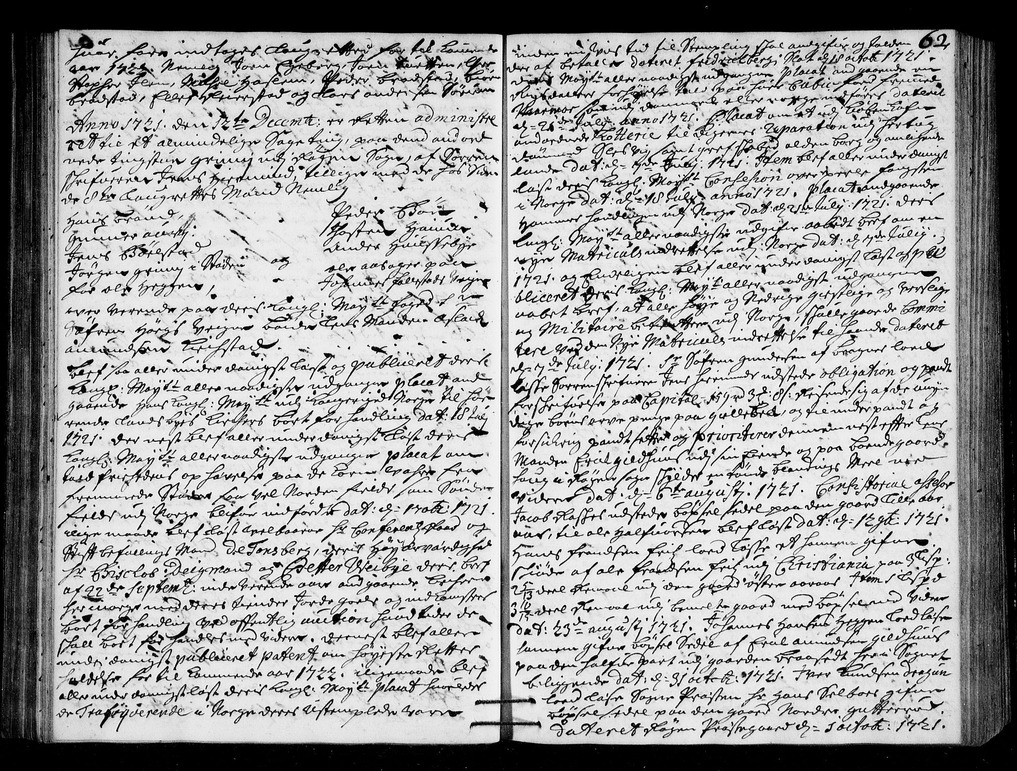 Lier, Røyken og Hurum sorenskriveri, SAKO/A-89/F/Fa/L0045: Tingbok, 1721-1724, p. 62