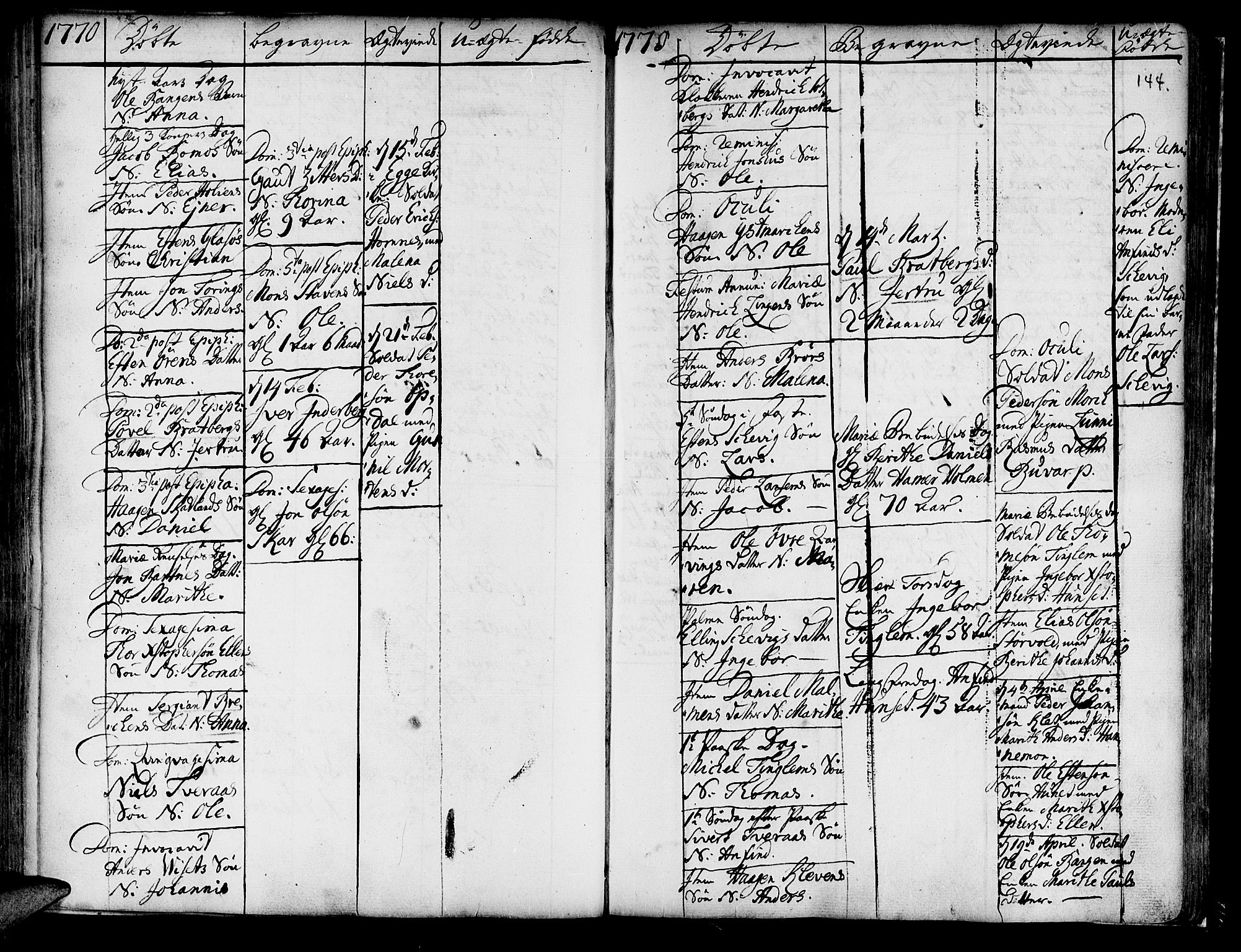 Ministerialprotokoller, klokkerbøker og fødselsregistre - Nord-Trøndelag, SAT/A-1458/741/L0385: Parish register (official) no. 741A01, 1722-1815, p. 144