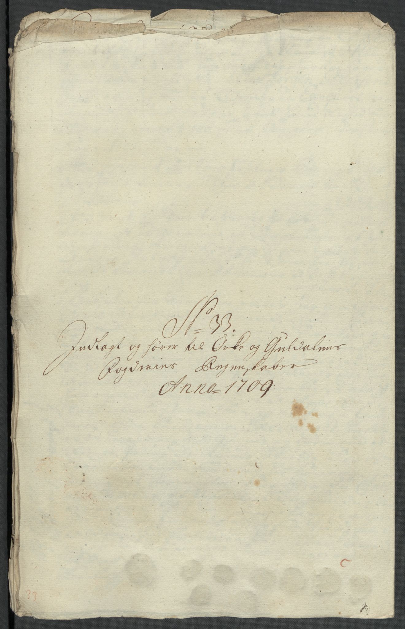 Rentekammeret inntil 1814, Reviderte regnskaper, Fogderegnskap, RA/EA-4092/R60/L3959: Fogderegnskap Orkdal og Gauldal, 1709, p. 368