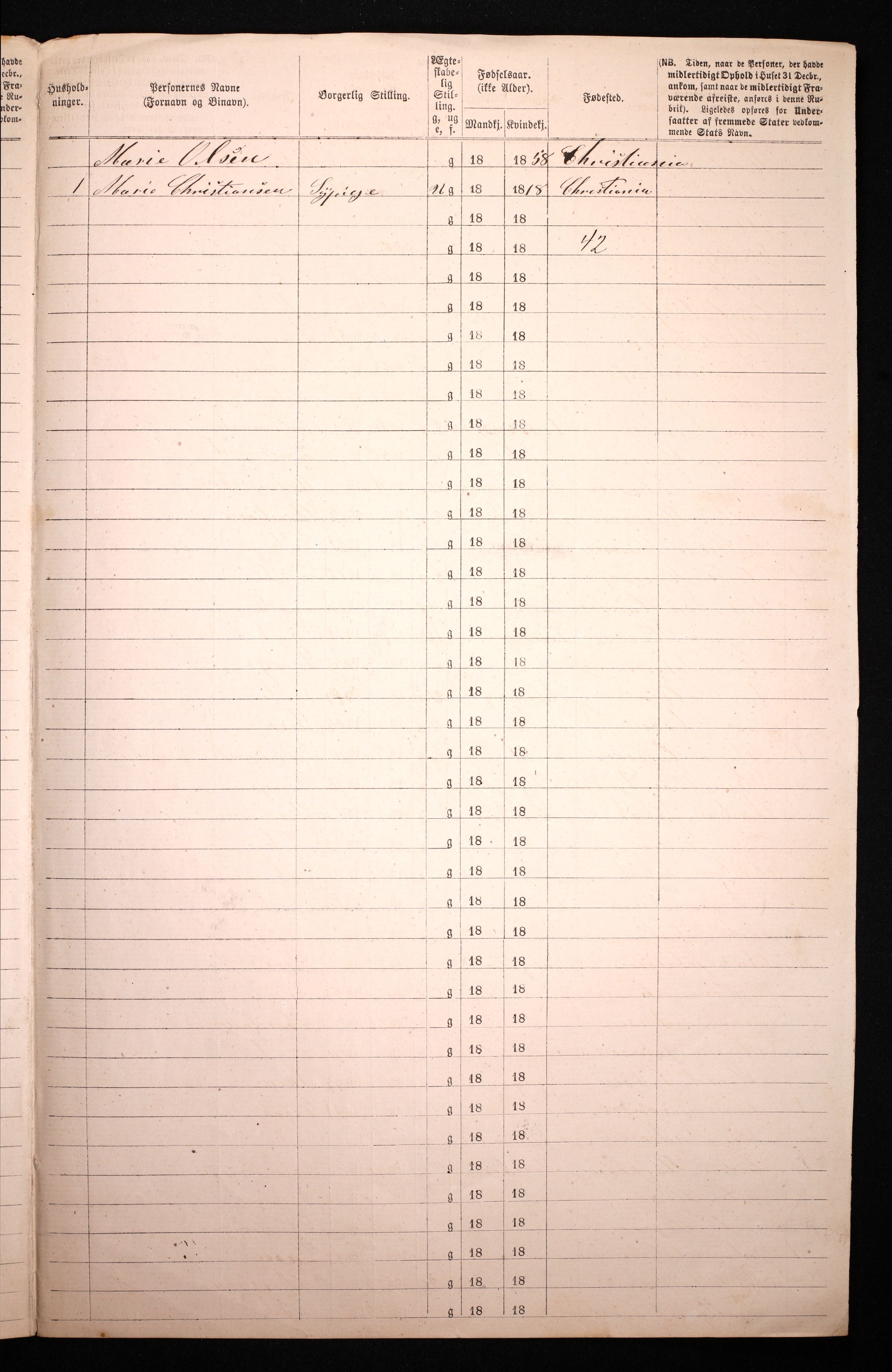 RA, 1870 census for 0301 Kristiania, 1870, p. 3566