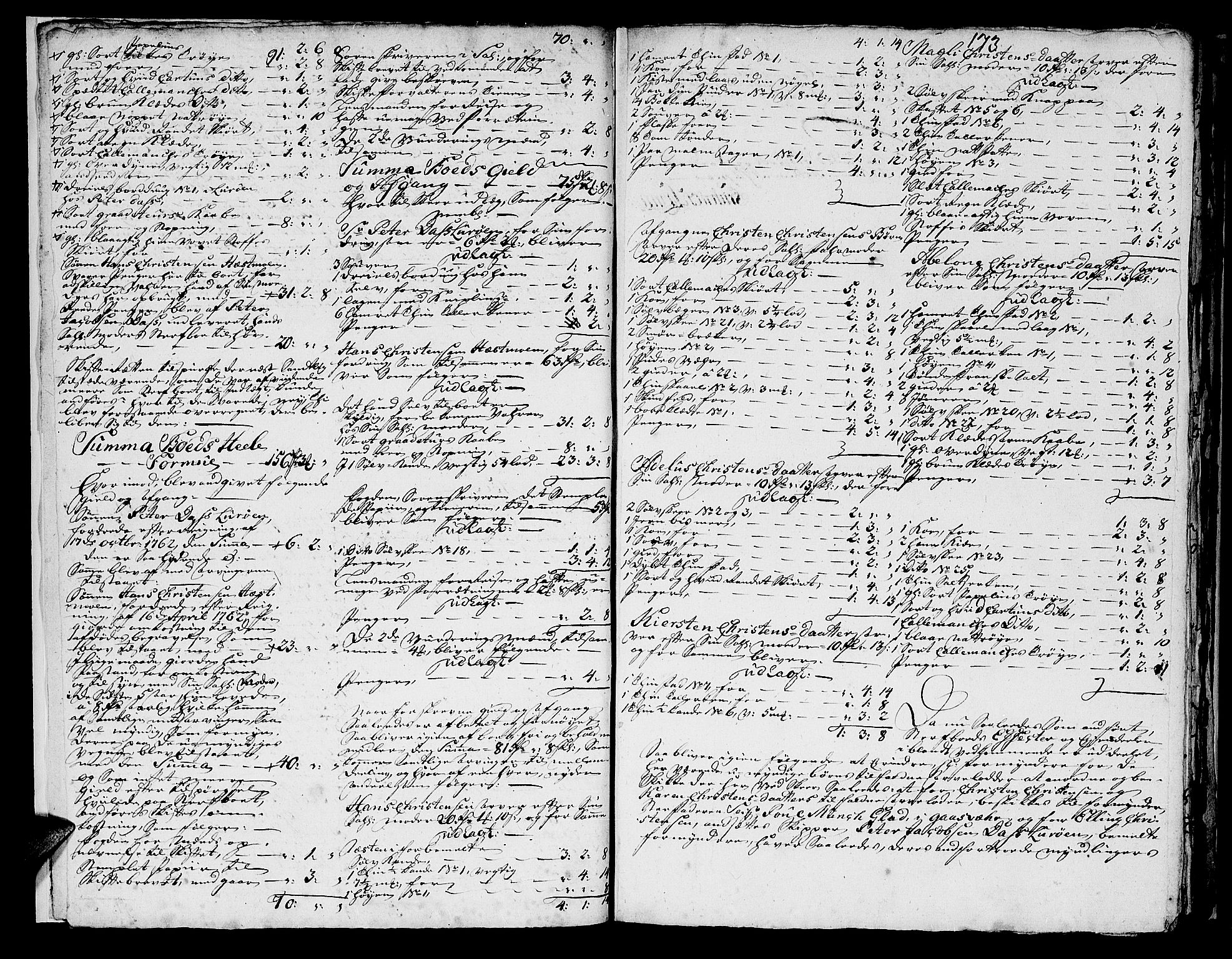 Helgeland sorenskriveri, AV/SAT-A-0004/3/3A/L0051: Konseptprotokoll 36, 1762, p. 172b-173a
