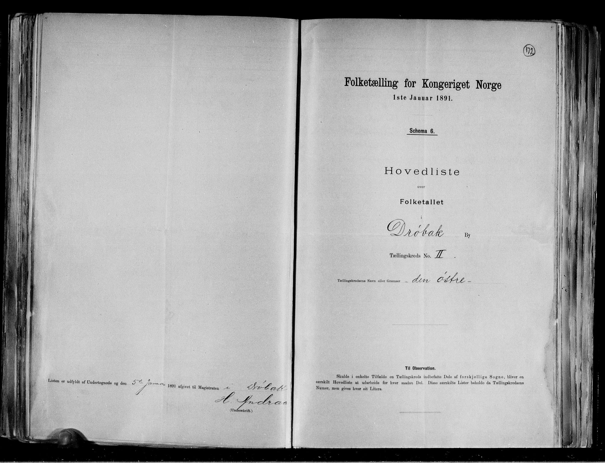 RA, 1891 census for 0203 Drøbak, 1891, p. 8