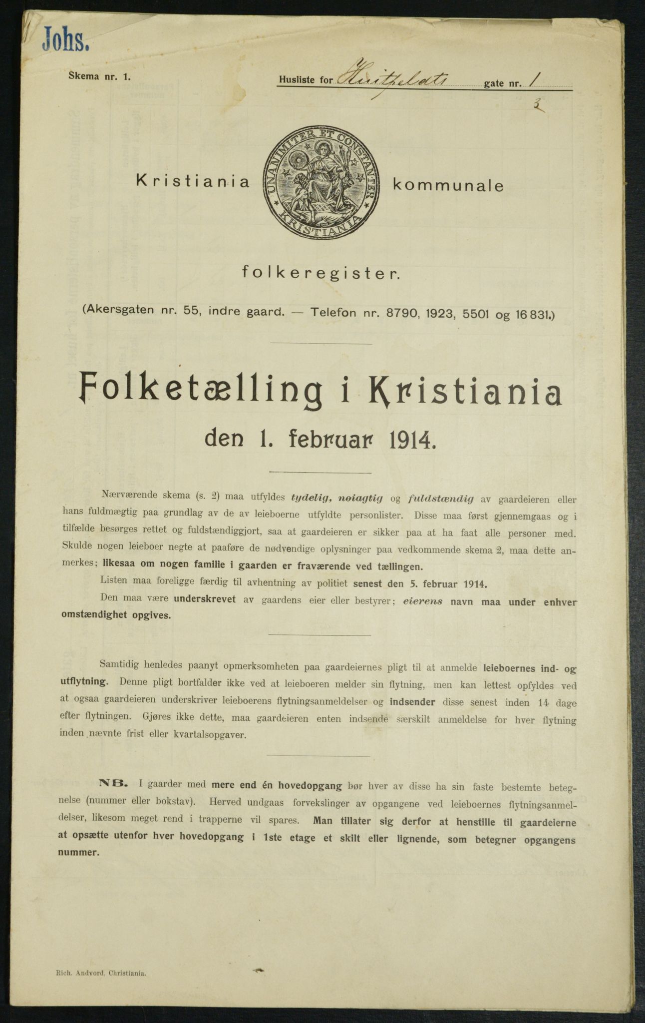 OBA, Municipal Census 1914 for Kristiania, 1914, p. 41602