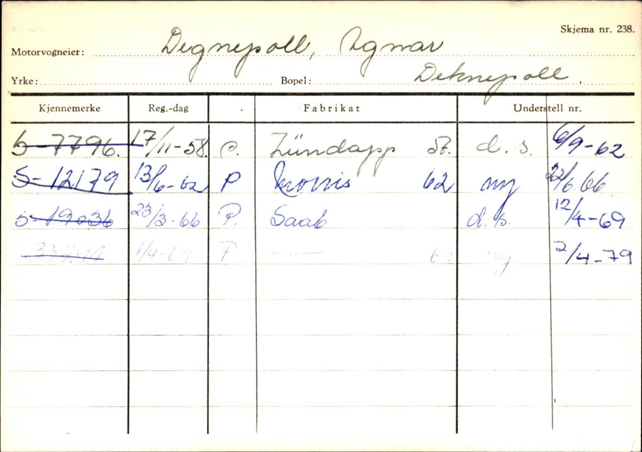 Statens vegvesen, Sogn og Fjordane vegkontor, SAB/A-5301/4/F/L0144: Registerkort Vågsøy A-R, 1945-1975, p. 356