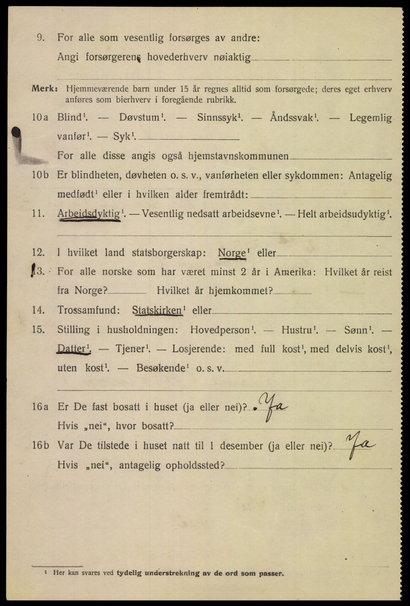 SAK, 1920 census for Mandal, 1920, p. 4796