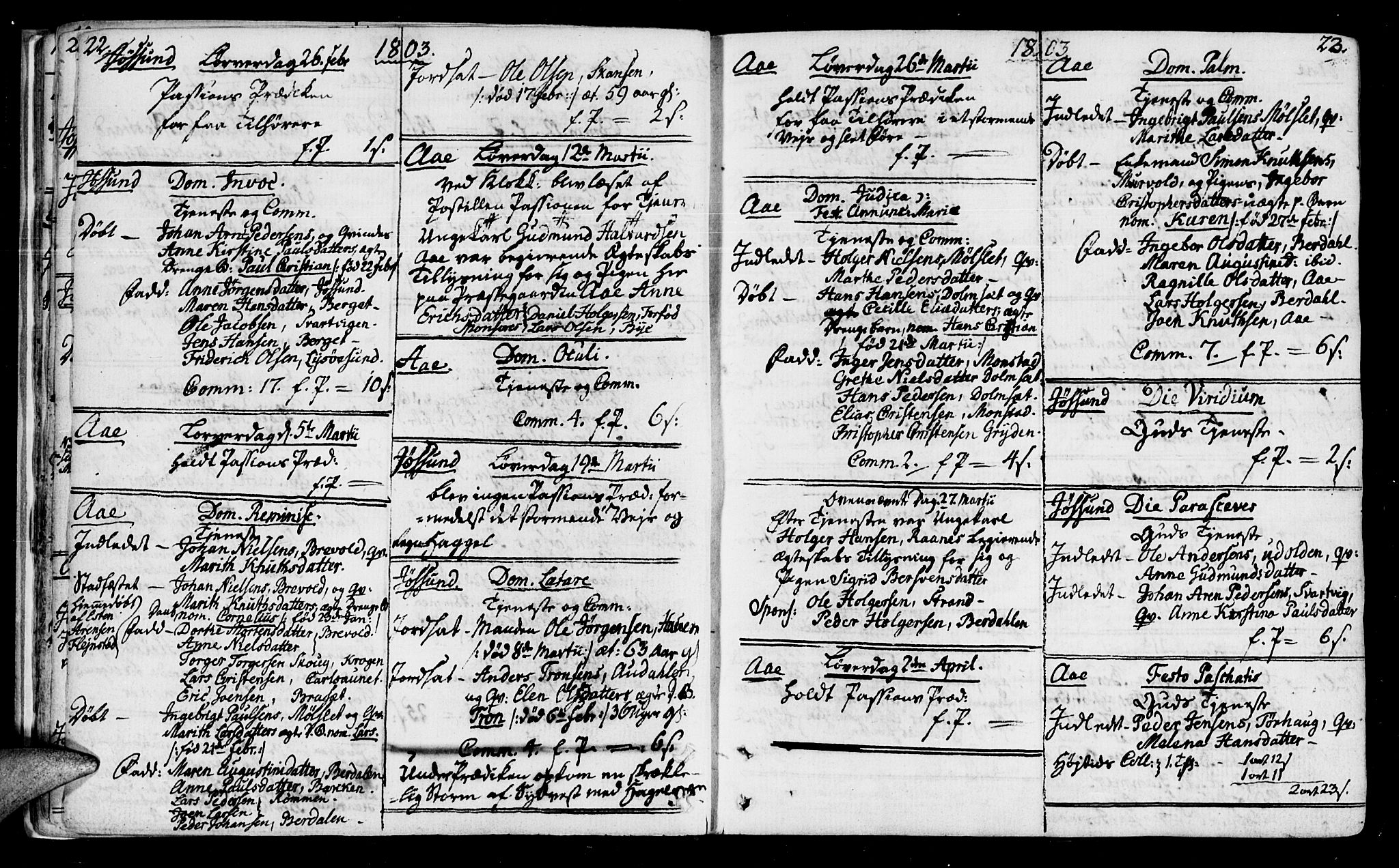 Ministerialprotokoller, klokkerbøker og fødselsregistre - Sør-Trøndelag, SAT/A-1456/655/L0674: Parish register (official) no. 655A03, 1802-1826, p. 22-23