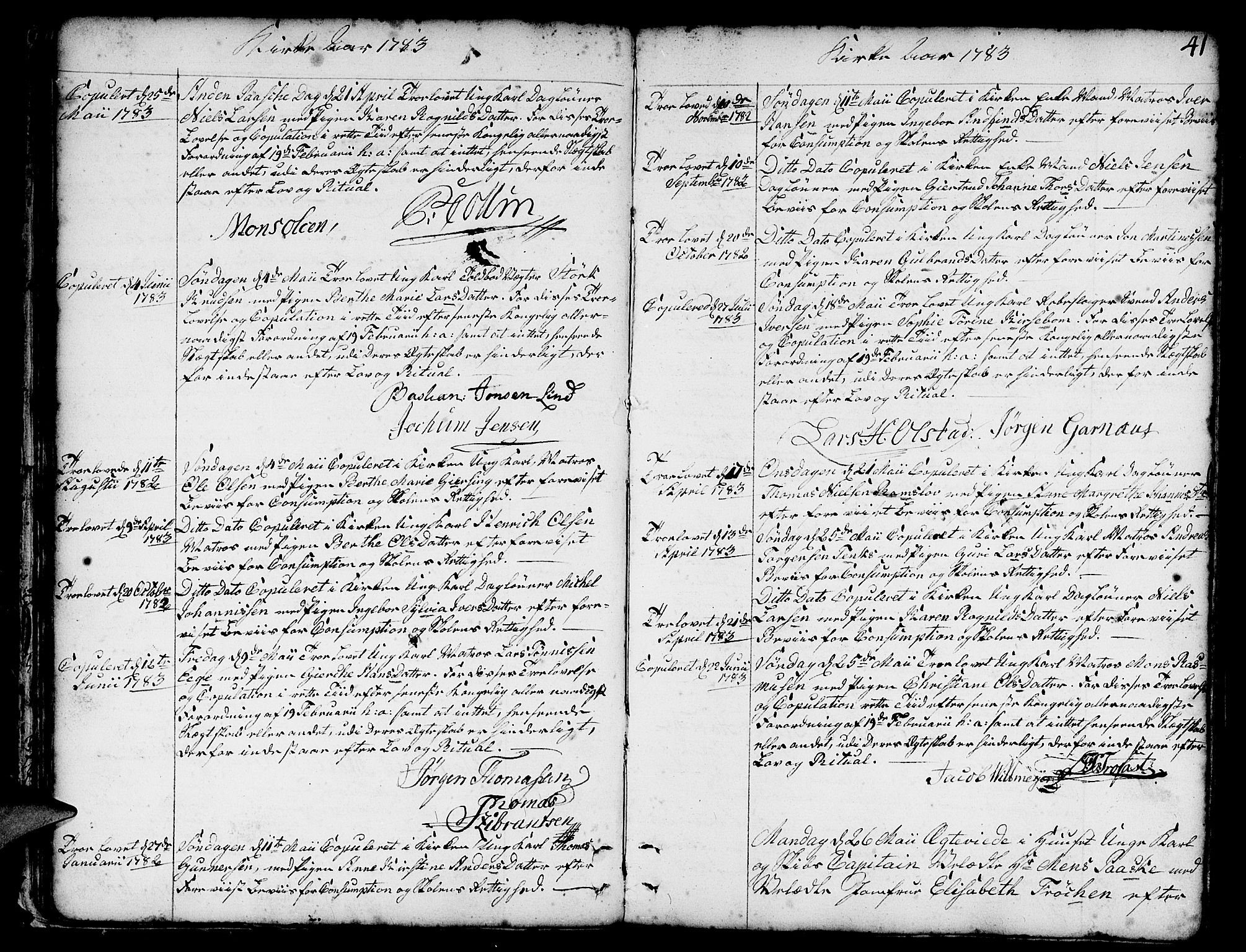 Nykirken Sokneprestembete, AV/SAB-A-77101/H/Haa/L0008: Parish register (official) no. A 8, 1776-1814, p. 41