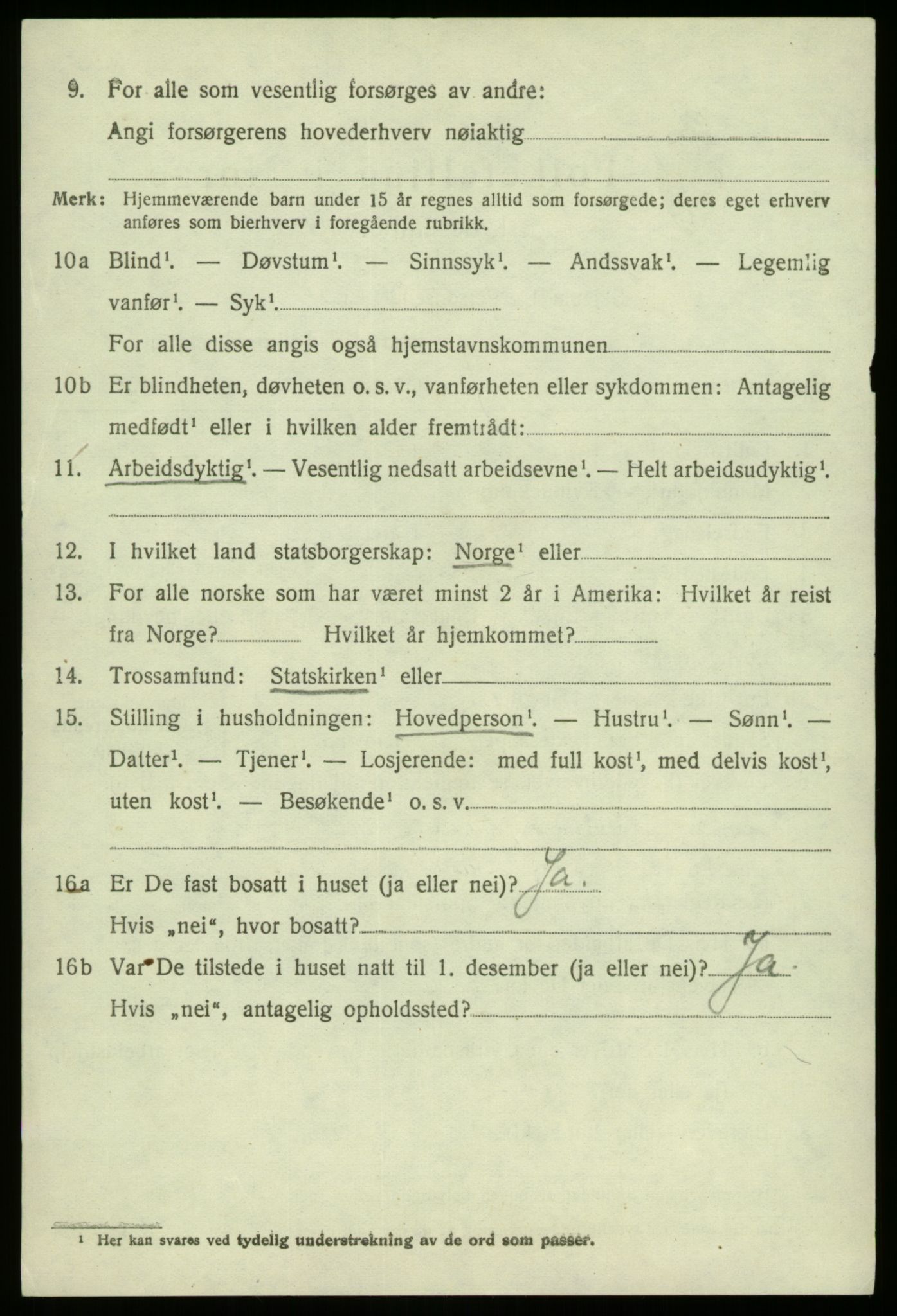 SAB, 1920 census for Lavik, 1920, p. 393