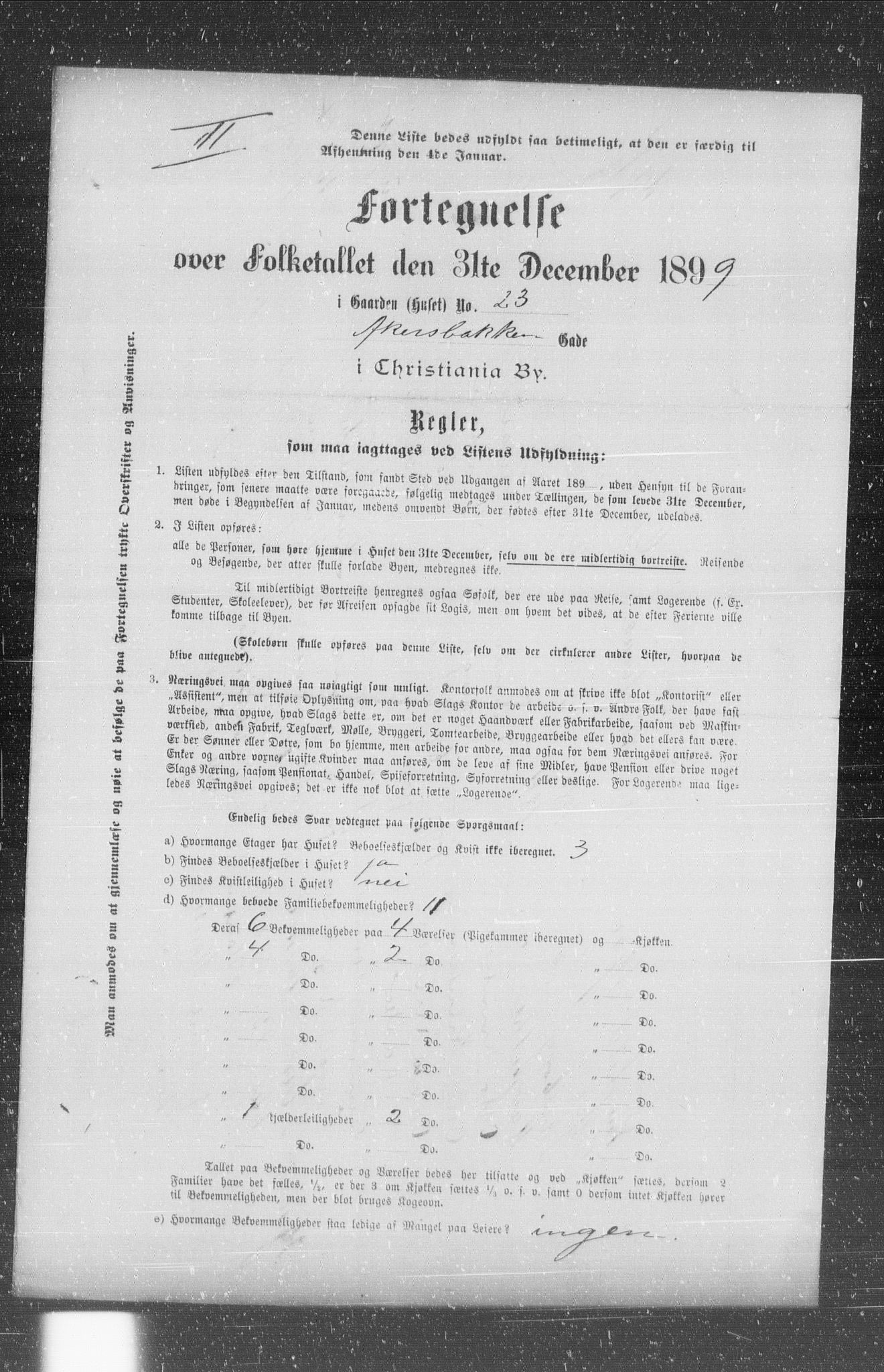 OBA, Municipal Census 1899 for Kristiania, 1899, p. 40