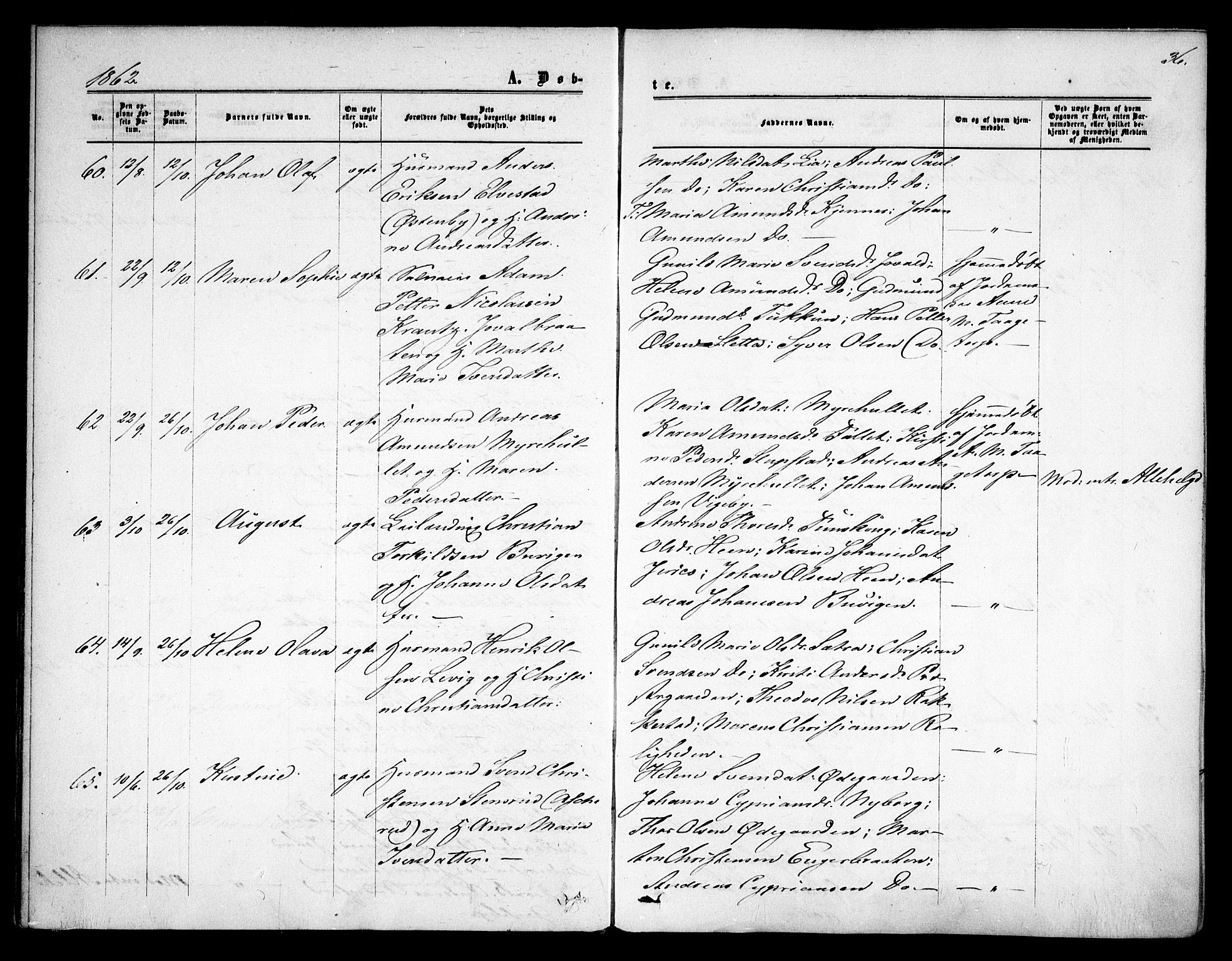 Rødenes prestekontor Kirkebøker, AV/SAO-A-2005/F/Fa/L0007: Parish register (official) no. I 7, 1860-1869, p. 36