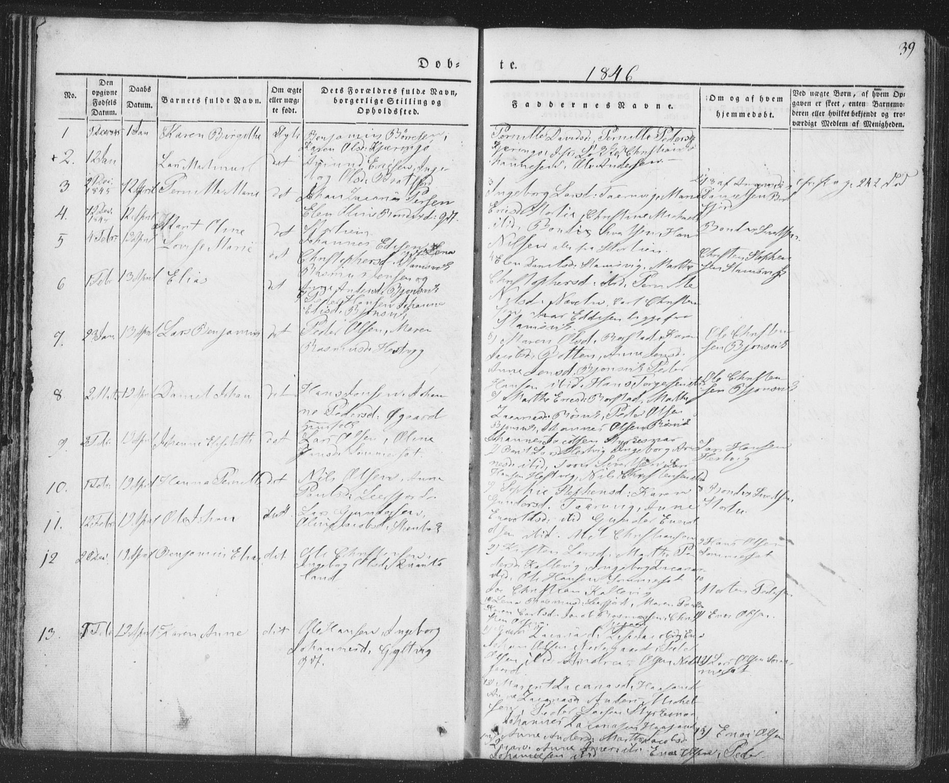 Ministerialprotokoller, klokkerbøker og fødselsregistre - Nordland, SAT/A-1459/853/L0769: Parish register (official) no. 853A08, 1836-1856, p. 39