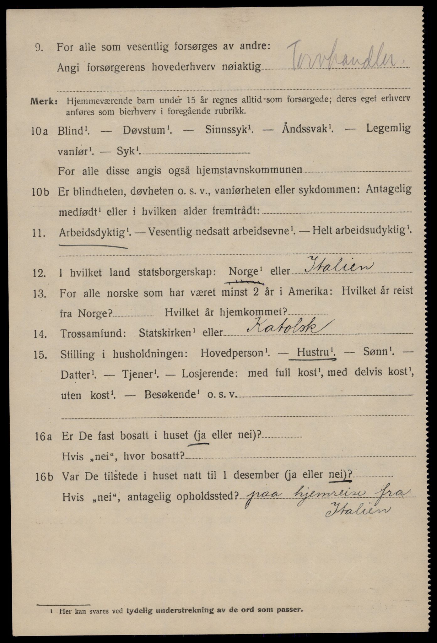 SAST, 1920 census for Stavanger, 1920, p. 66663