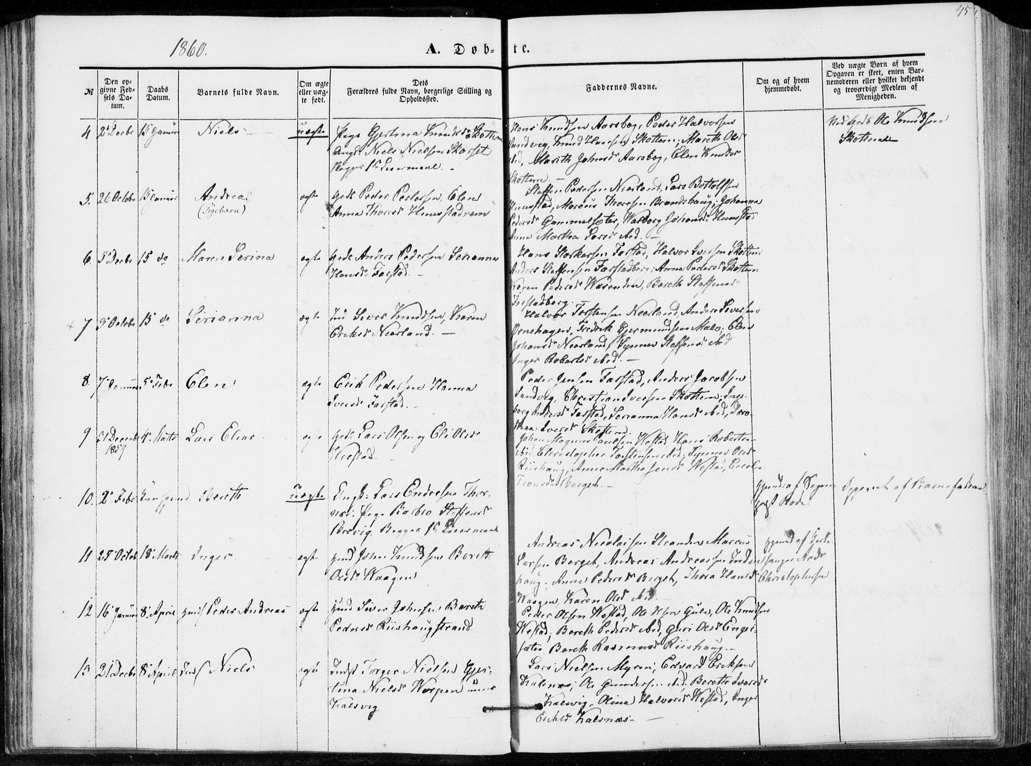 Ministerialprotokoller, klokkerbøker og fødselsregistre - Møre og Romsdal, SAT/A-1454/566/L0767: Parish register (official) no. 566A06, 1852-1868, p. 45