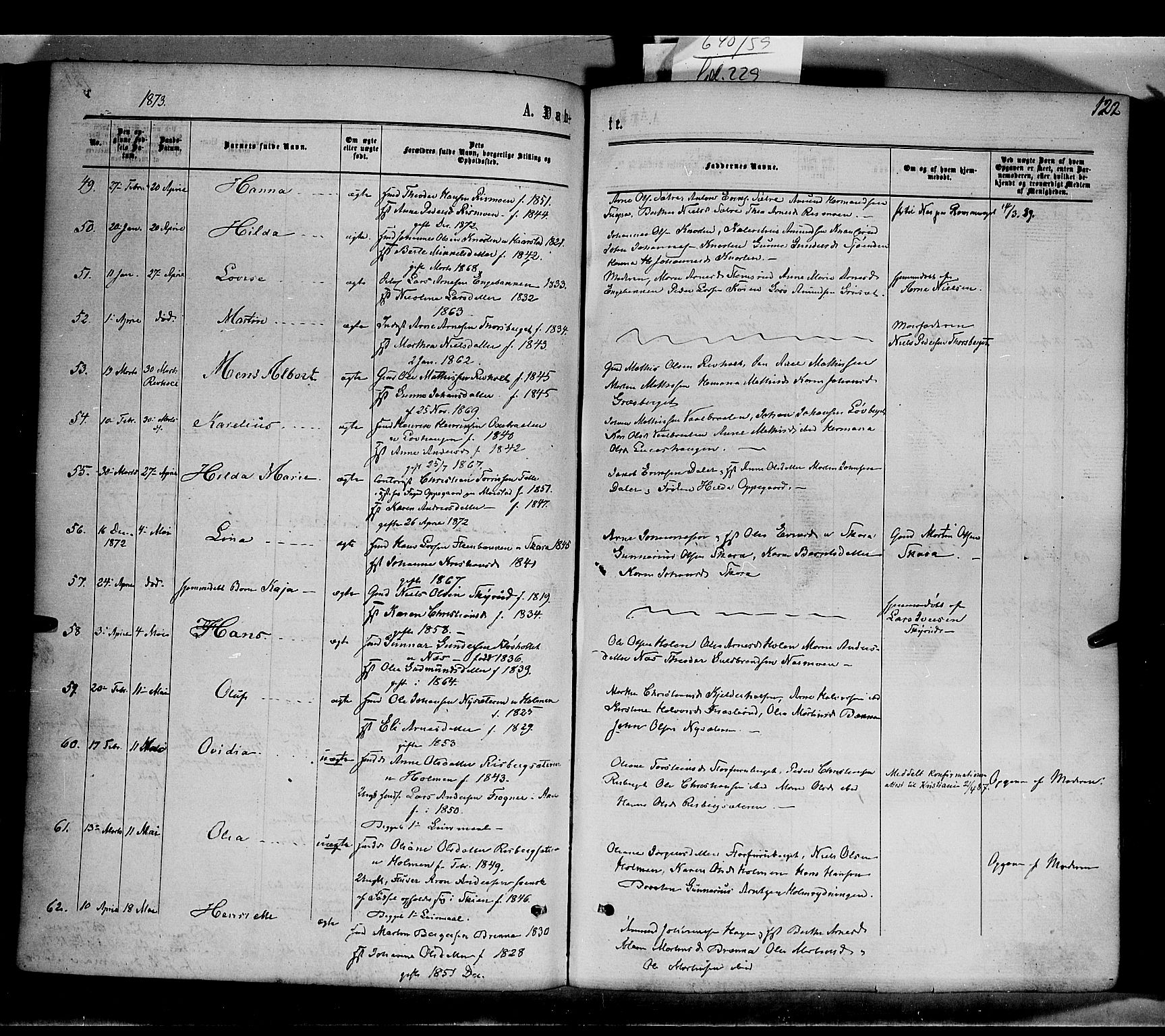 Grue prestekontor, SAH/PREST-036/H/Ha/Haa/L0010: Parish register (official) no. 10, 1864-1873, p. 122