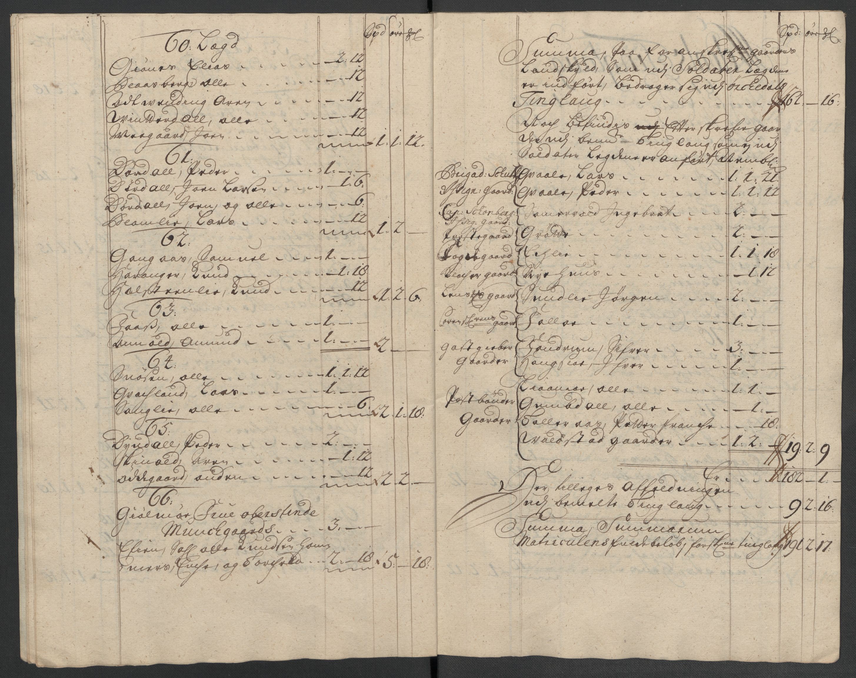 Rentekammeret inntil 1814, Reviderte regnskaper, Fogderegnskap, RA/EA-4092/R60/L3959: Fogderegnskap Orkdal og Gauldal, 1709, p. 102