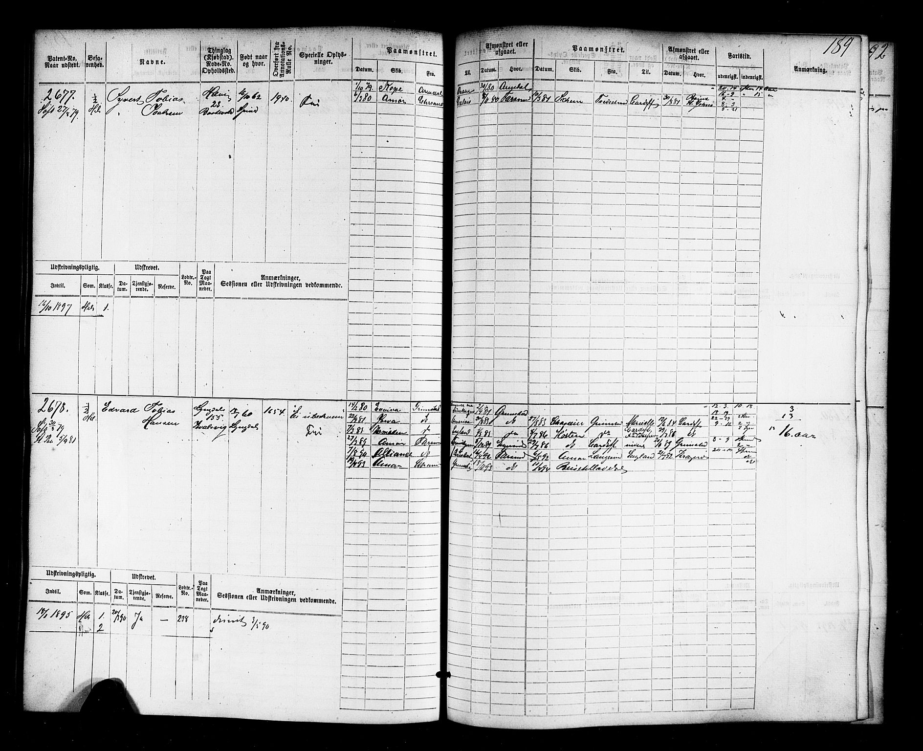 Farsund mønstringskrets, AV/SAK-2031-0017/F/Fb/L0018: Hovedrulle nr 2301-3066, Z-10, 1875-1914, p. 194