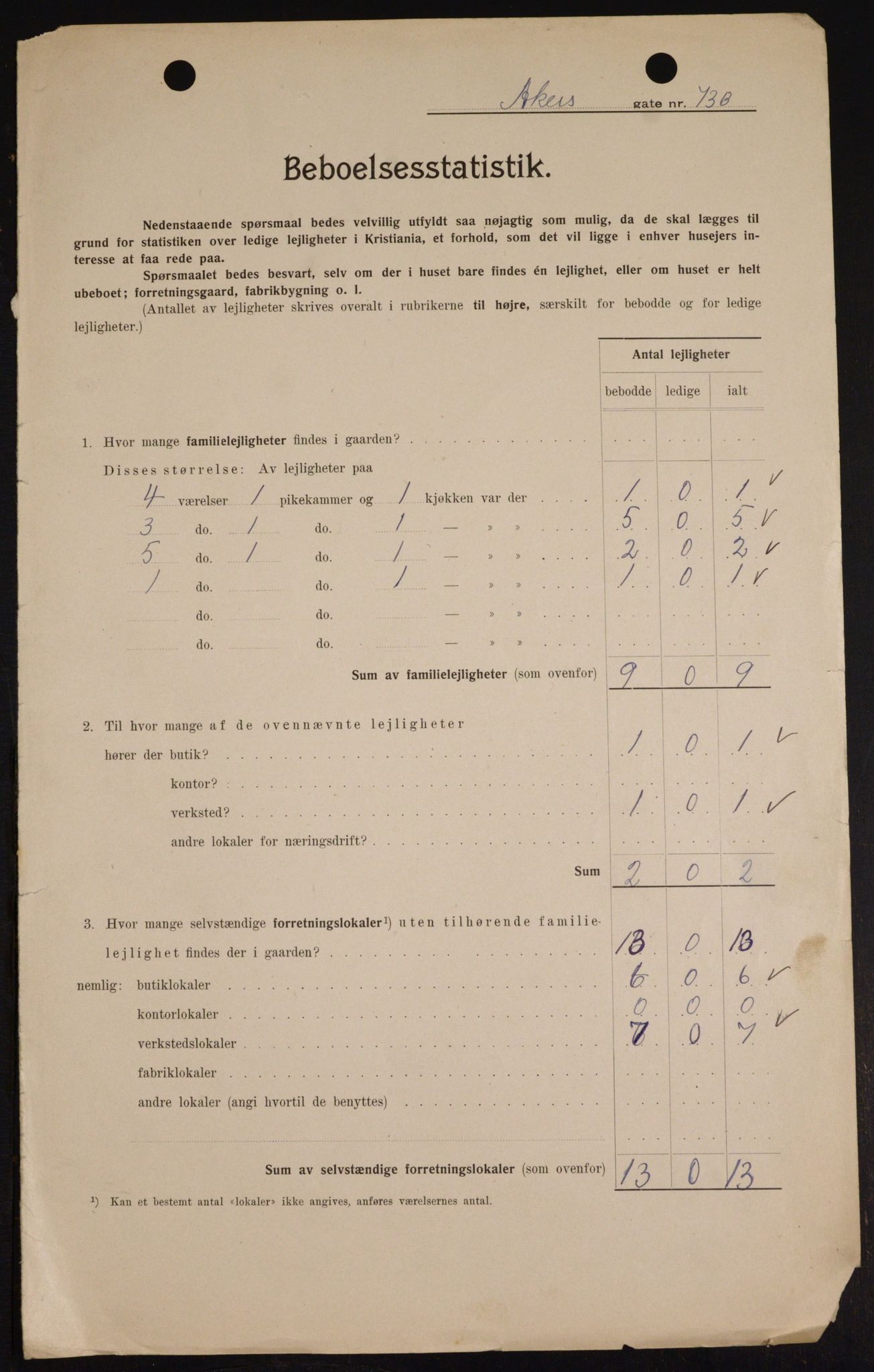 OBA, Municipal Census 1909 for Kristiania, 1909, p. 783