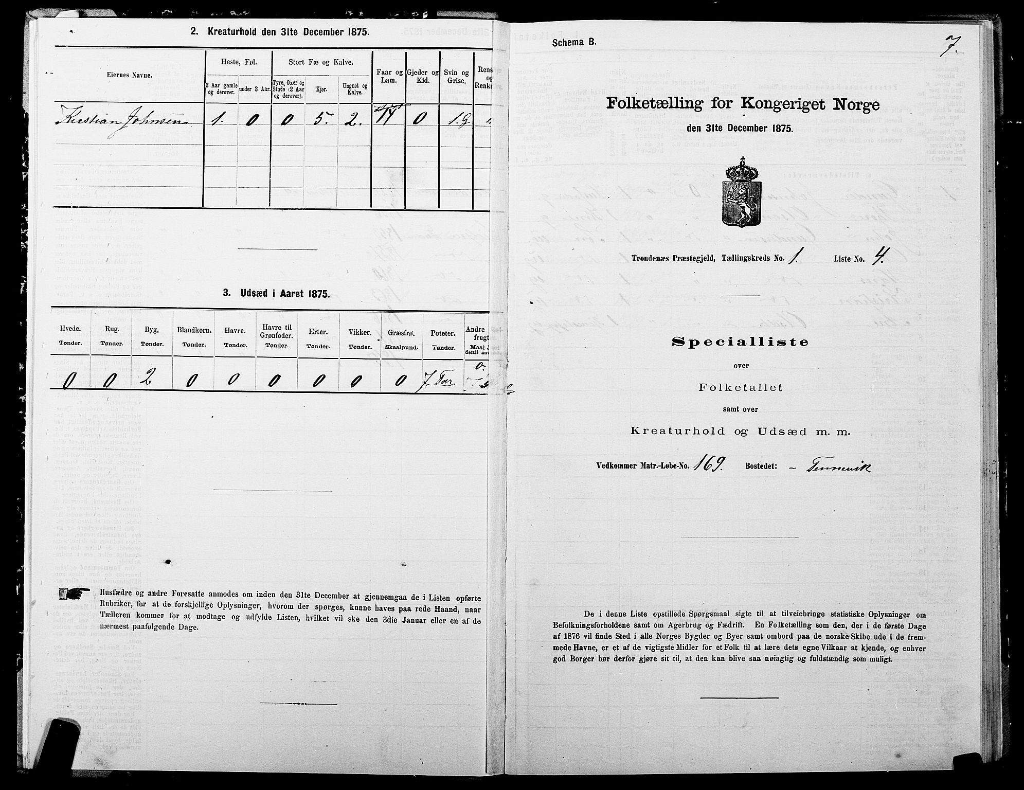 SATØ, 1875 census for 1914P Trondenes, 1875, p. 1007