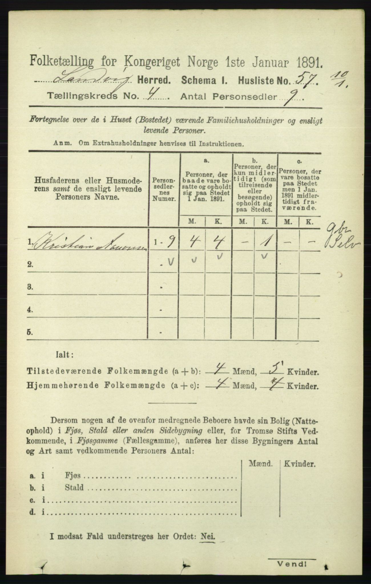 RA, 1891 census for 0924 Landvik, 1891, p. 1767