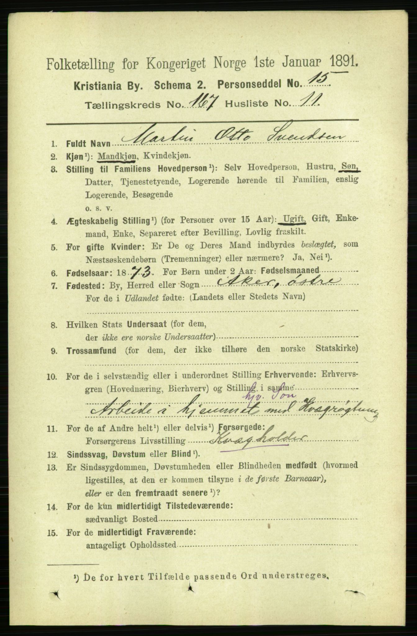 RA, 1891 census for 0301 Kristiania, 1891, p. 97606