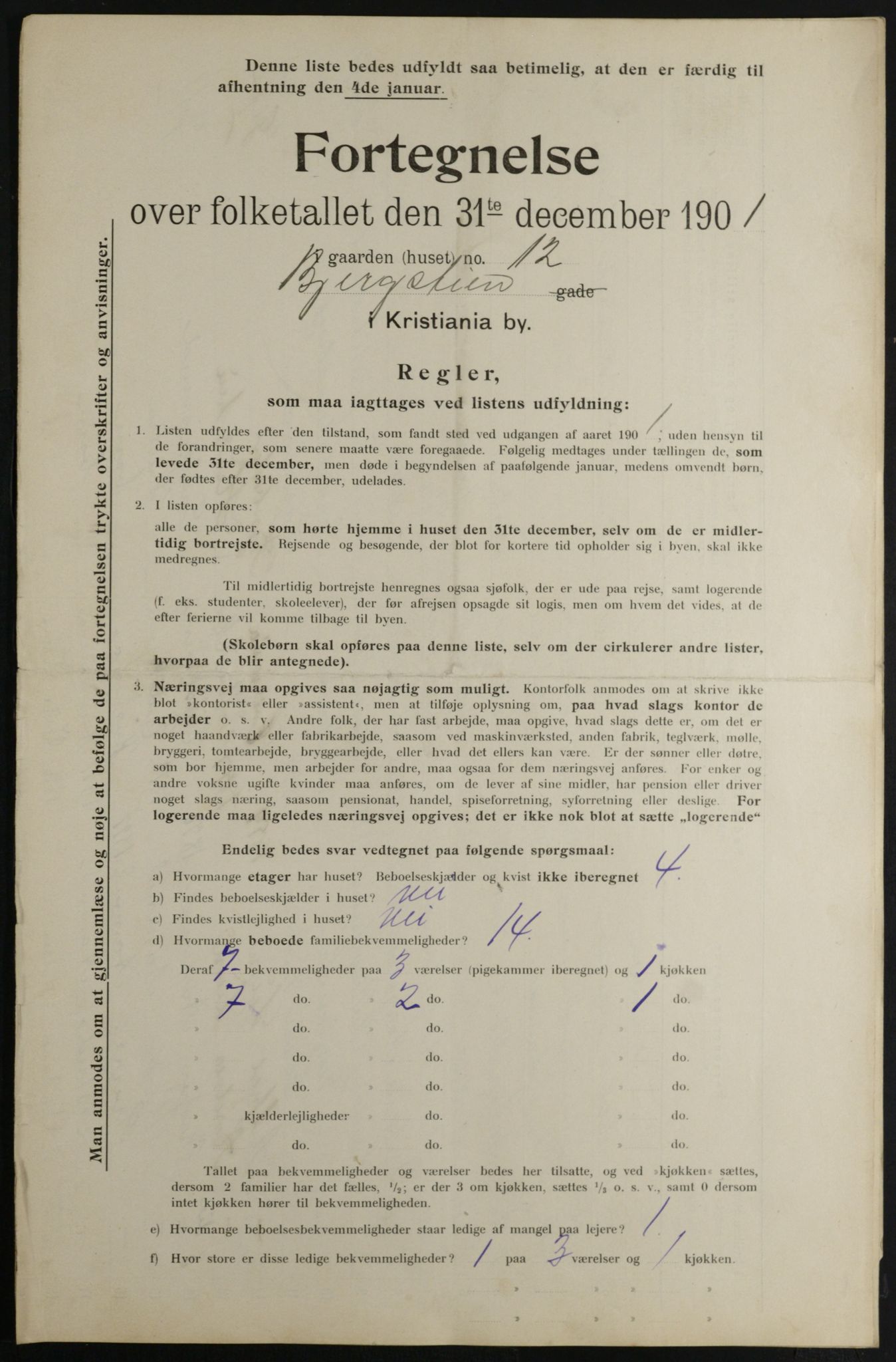 OBA, Municipal Census 1901 for Kristiania, 1901, p. 777