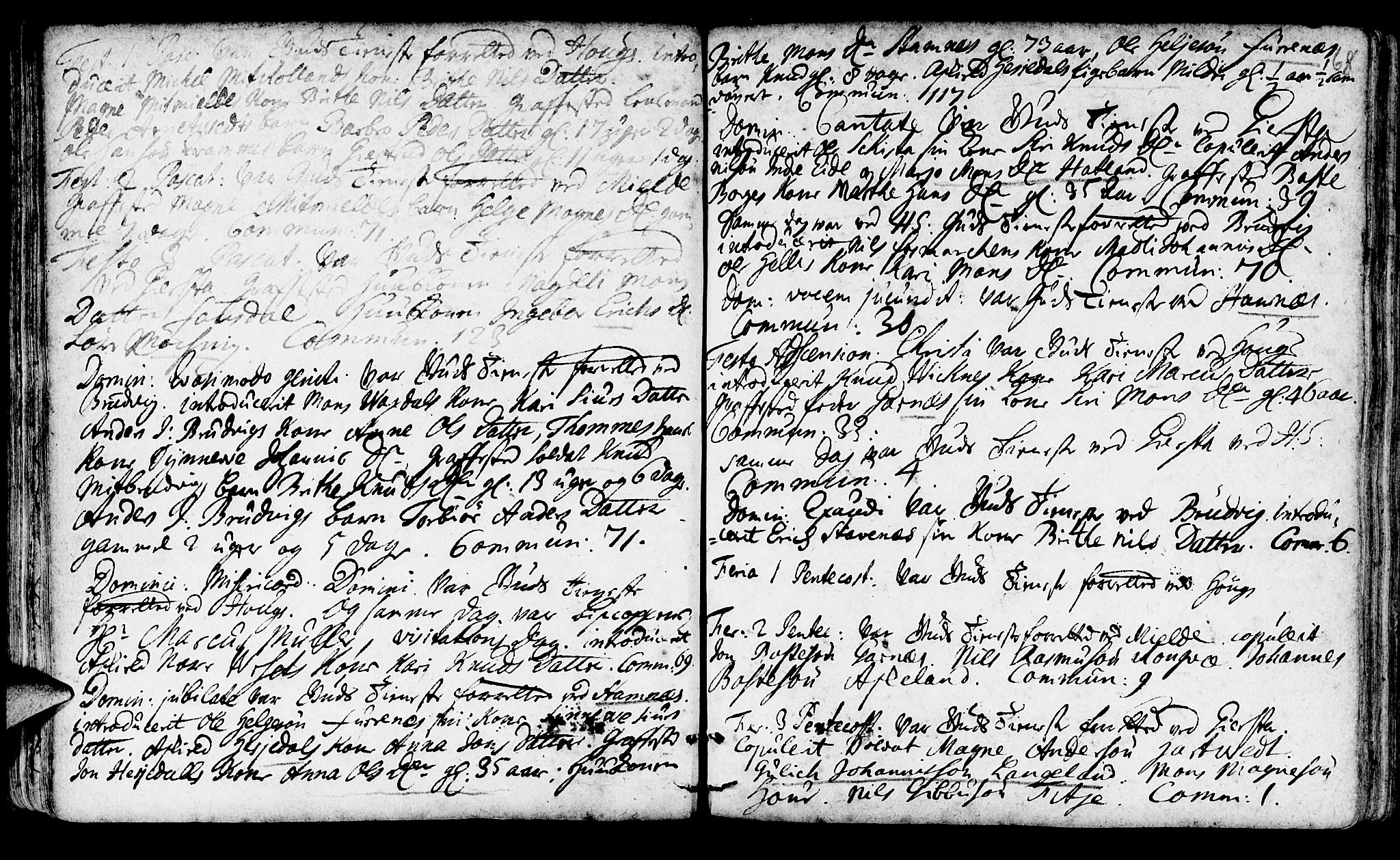 Haus sokneprestembete, AV/SAB-A-75601/H/Haa: Parish register (official) no. A 4, 1723-1733, p. 68