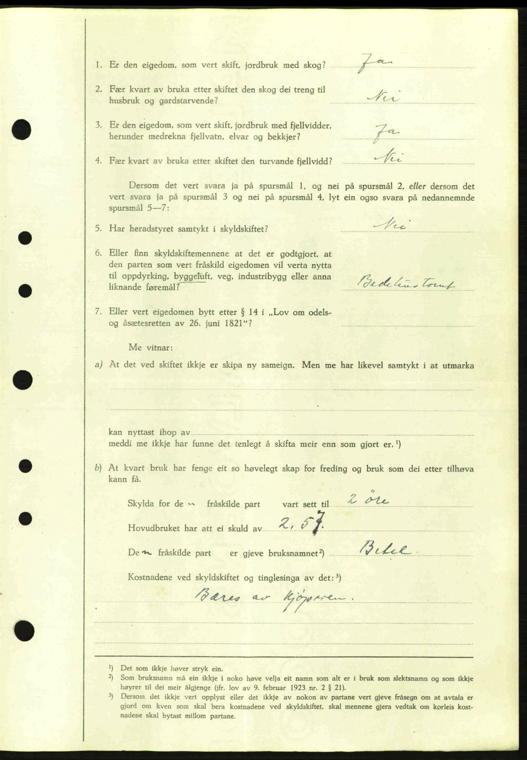 Sunnhordland sorenskrivar, AV/SAB-A-2401: Mortgage book no. A77, 1945-1945, Diary no: : 1439/1945