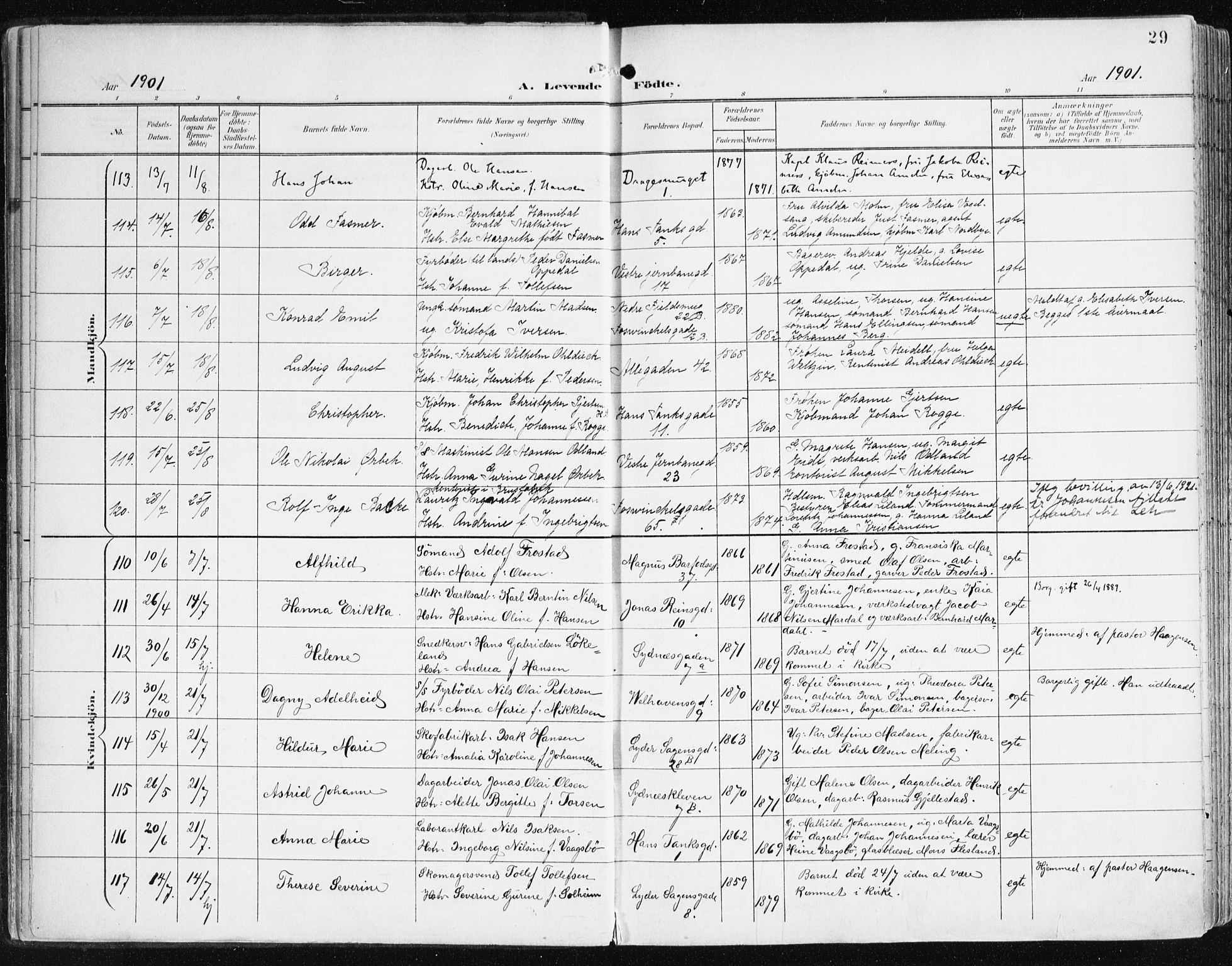 Johanneskirken sokneprestembete, AV/SAB-A-76001/H/Haa/L0002: Parish register (official) no. A 2, 1900-1912, p. 29