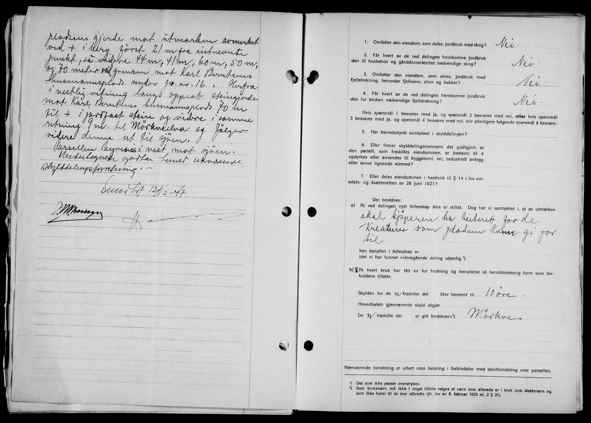 Lofoten sorenskriveri, SAT/A-0017/1/2/2C/L0017a: Mortgage book no. 17a, 1947-1948, Diary no: : 87/1948