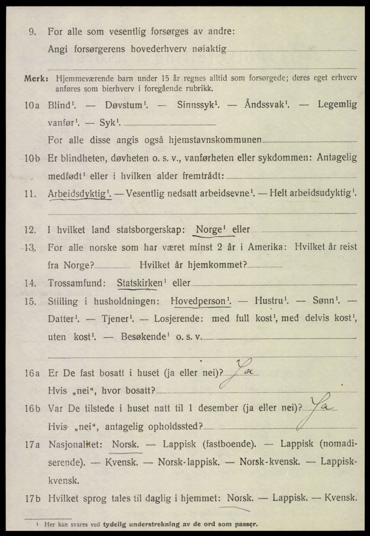 SAT, 1920 census for Skatval, 1920, p. 4420