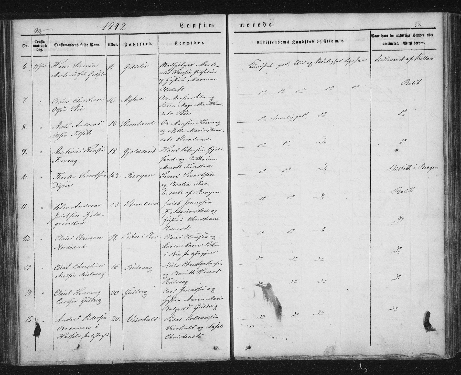 Ministerialprotokoller, klokkerbøker og fødselsregistre - Nordland, AV/SAT-A-1459/893/L1332: Parish register (official) no. 893A05, 1841-1858, p. 93